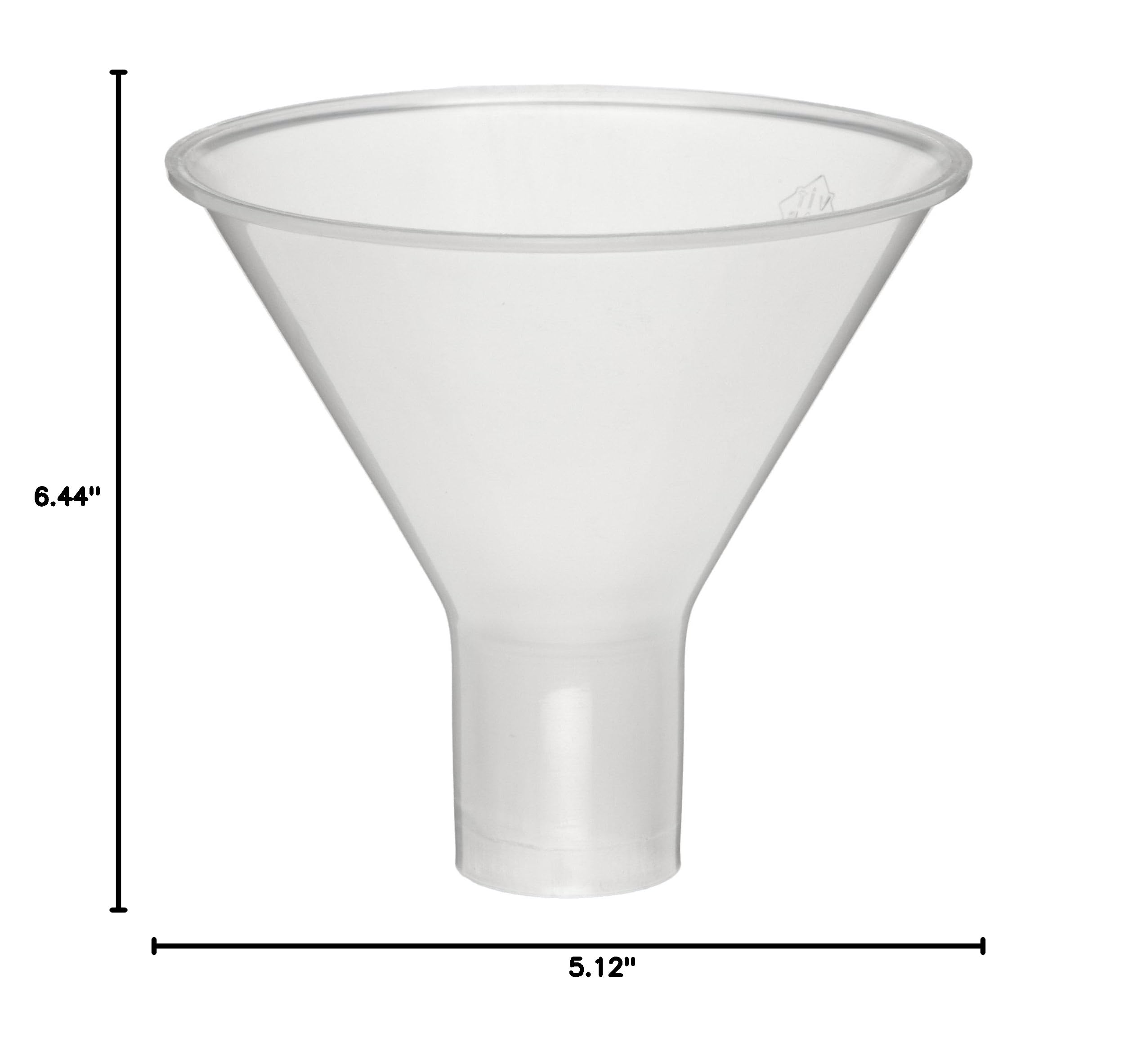 342555-0150 Polypropylene Powder Funnel - 150mm Top ID (Pack of 5) - Durable Chemical Resistant Filling Funnel for Lab, Kitchen, Workshop & Industrial Use