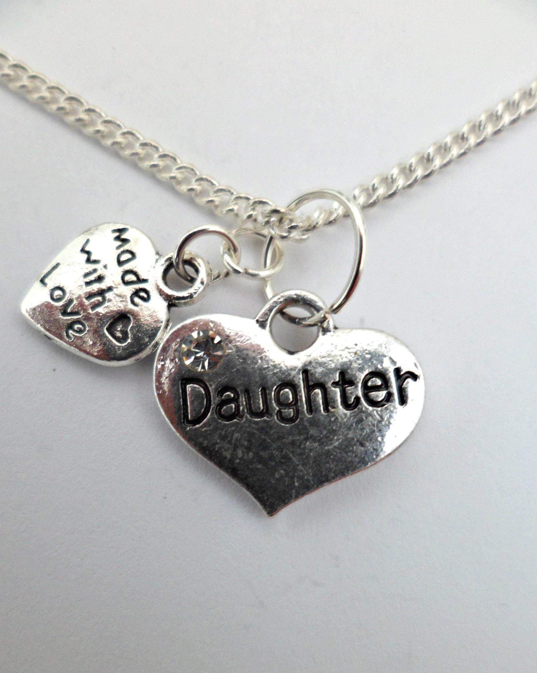 Sterling Silver Plated Necklace with Heart Gem Pendant - Perfect Gift for Daughter, Mother, Wife | Valentine's Day, Birthday, Anniversary Jewelry