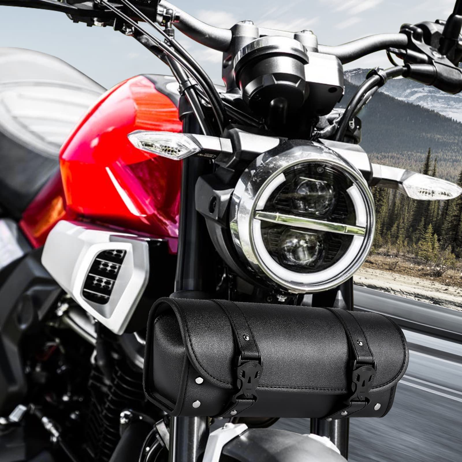 Universal Motorcycle Tool Bag - Handlebar & Fork Storage for Rides