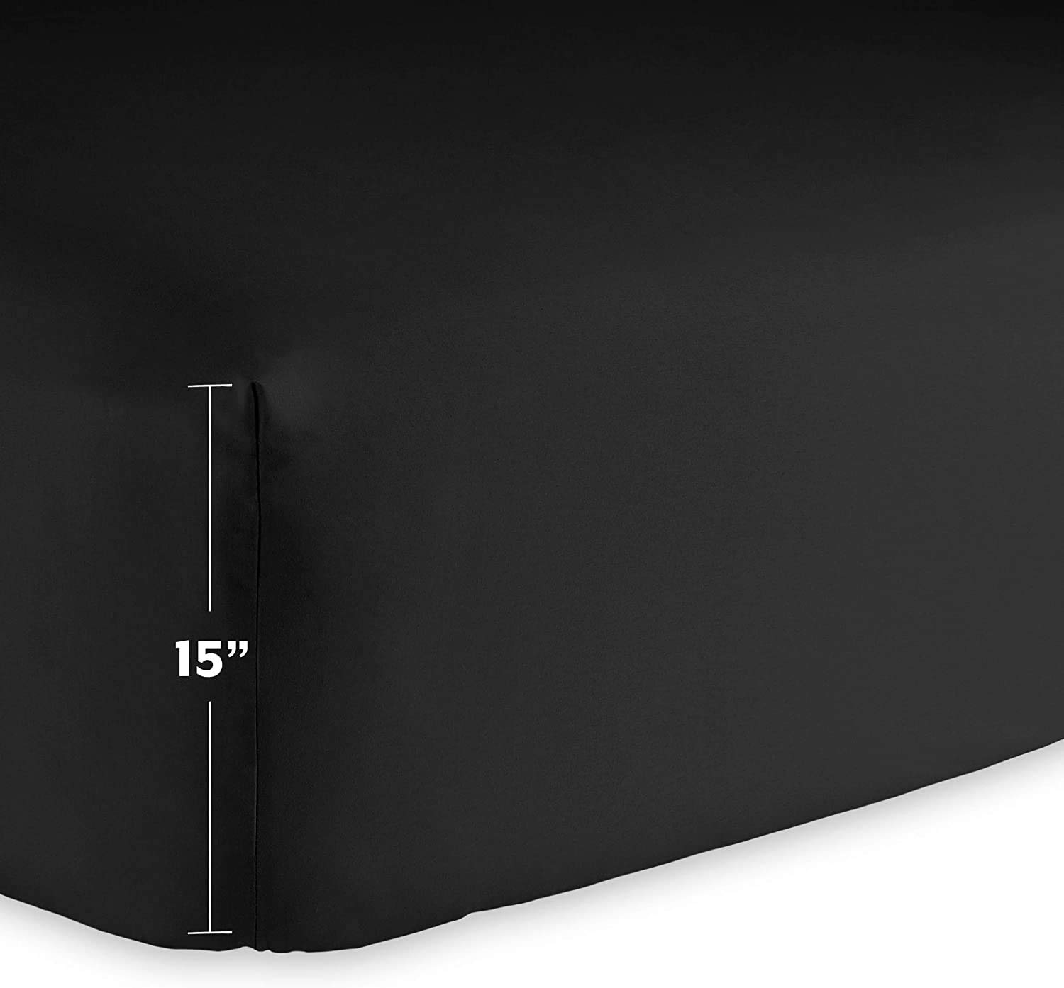 600 Thread Count Percale Cotton Queen Size Bed Sheet Set - Breathable & Crisp Deep Pocket Fitted Sheets for Cool & Comfortable Sleep - Perfect for Master Bedroom, Guest Room & Vacation Homes