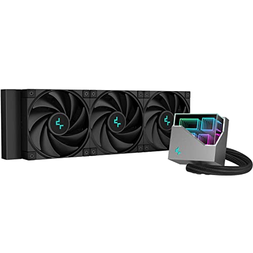 DeepCool LT720 360mm RGB Liquid CPU Cooler - 4th Gen Dual Chamber Pump, Infinity Mirror Design, Leak Proof Tech - Compatible with Intel LGA 1700/1200/115X & AMD AM4/AM5 (Black) | Perfect for Gaming PCs, Workstations & High-Performance Cooling