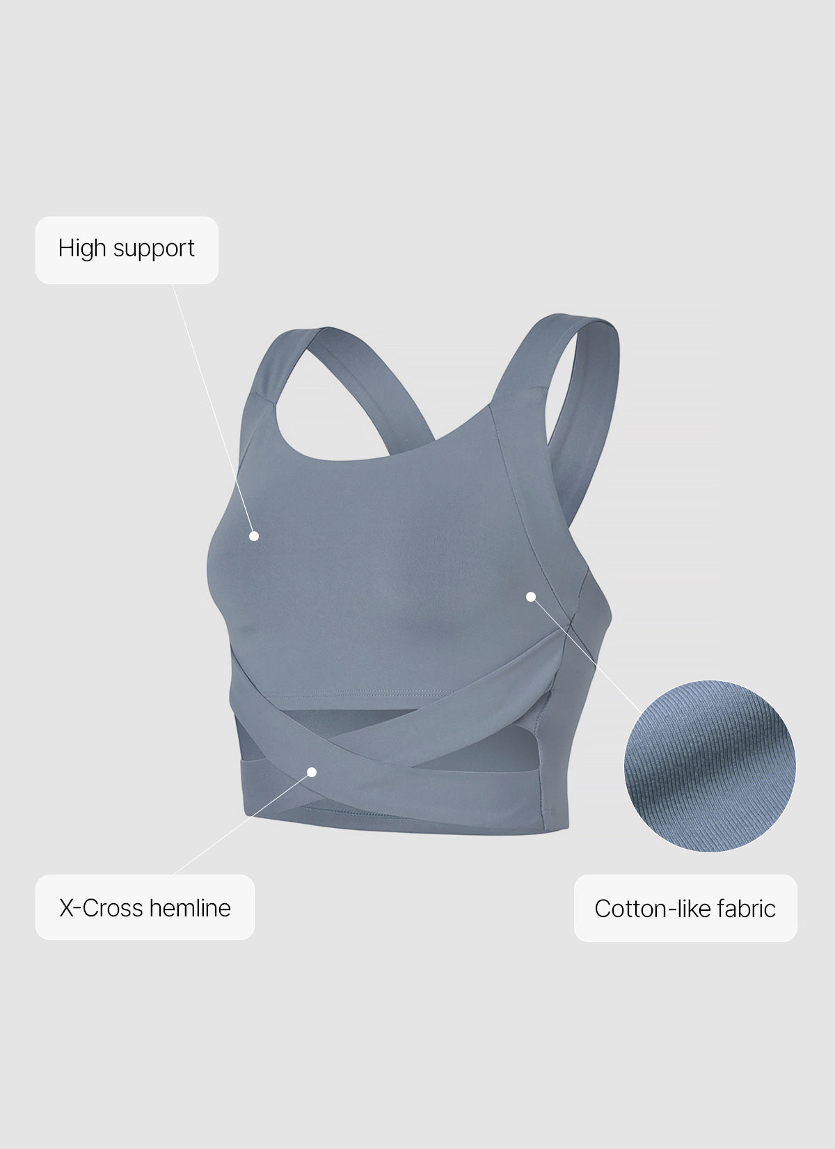 XELLA™ Intension X Cover Bra Top - Wireless Support for Yoga, Running & Everyday Wear - Comfortable Seamless Sports Bra for Women