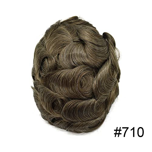 #710 #7 Very Light Brown With 10% Synthetic Grey-100% Light To Medium Density