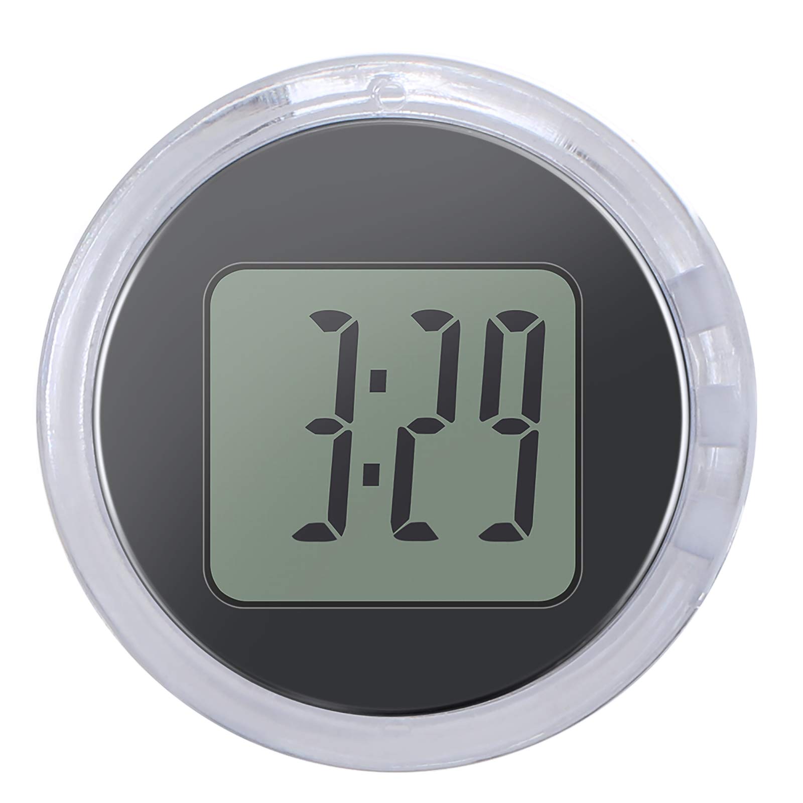 POWSTRO K Motorcycle Clock - Universal Waterproof Digital Clock for Harley Honda Yamaha - Handlebar Mount Stick-On Motorbike Accessory - Perfect for Street Bikes Cruisers & Road Trips
