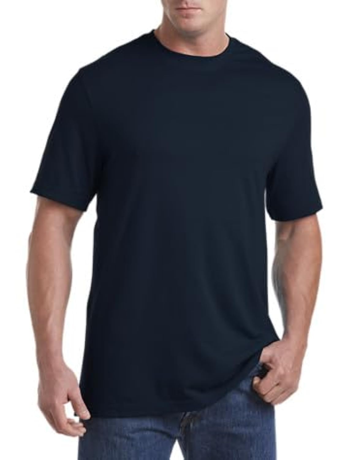 DXL Men's Big & Tall Sweat-Resistant Jersey T-Shirt - Comfortable Cotton Blend for Casual Wear & Workout - Harbor Bay Collection