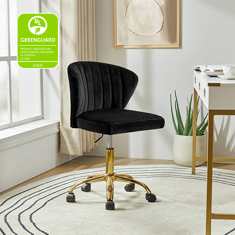 Premium Chandra Velvet Office Chair - Ergonomic Executive Desk Chair with Lumbar Support for Home & Office Workspaces - Comfortable Modern Computer Chair for Long Hours of Sitting