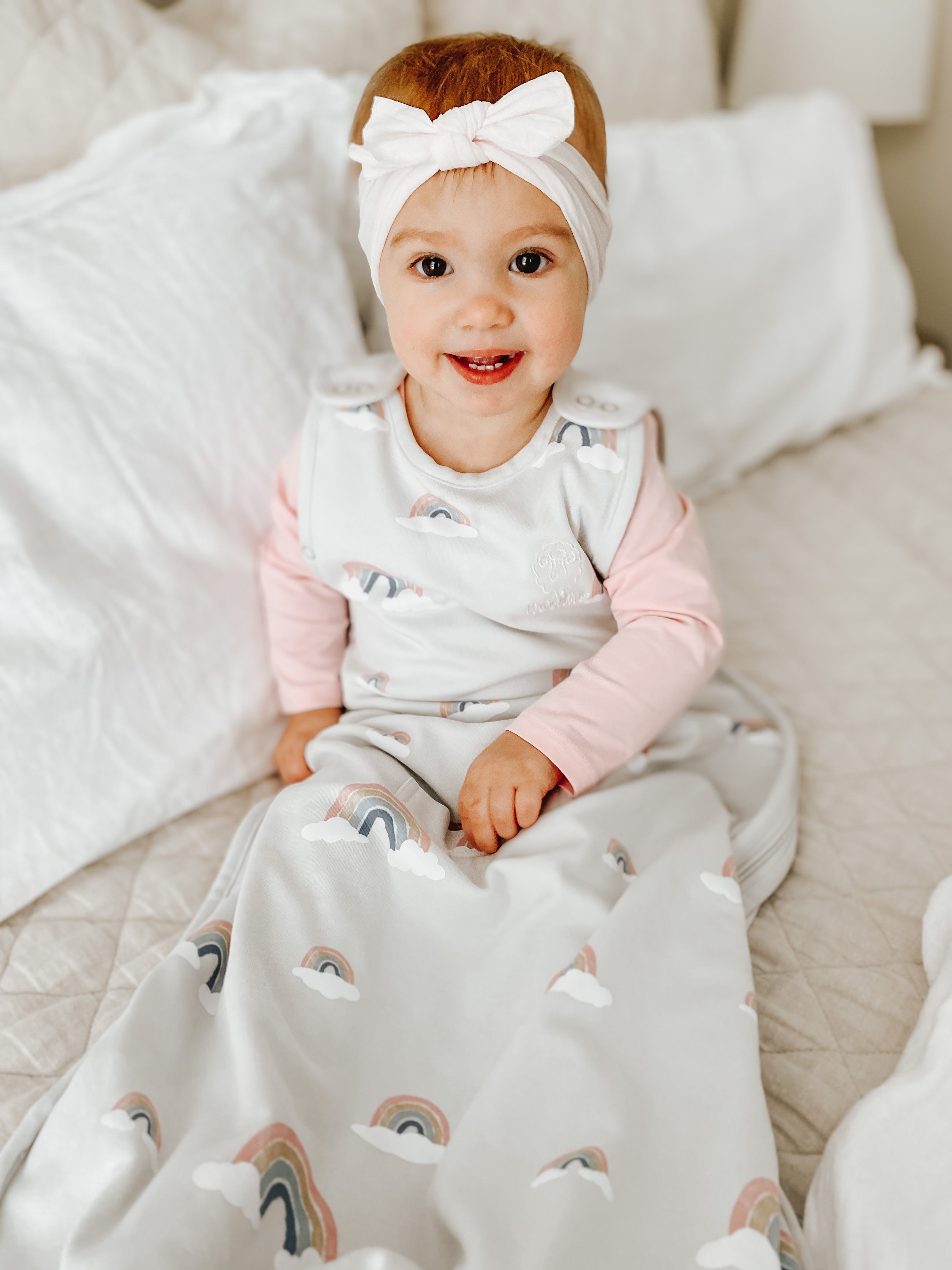 4 Season Baby Sleep Sack - Merino Wool & Organic Cotton for Newborn to 2 Years - Rainbow Color - Perfect for Nursery, Daycare & Travel