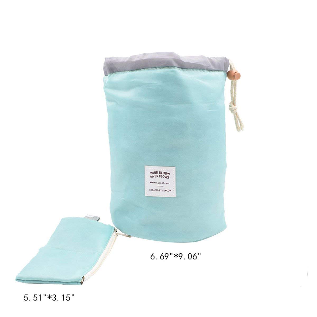 Waterproof Makeup Bag for Travel - Portable Cosmetic Organizer Pouch with Multiple Compartments, Mini Toiletry Case for Women, Perfect for Gym, Vacation & Daily Use (Blue)