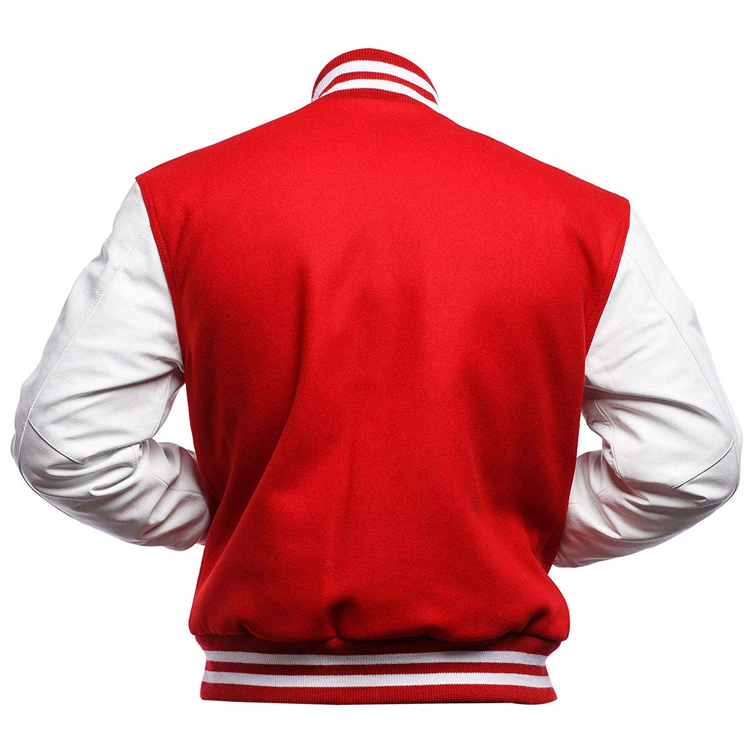 Varsity Jacket for Men & Women - College Letterman Style Baseball Coat with Wool Body & Faux Leather Sleeves | High School Sports, Casual Wear & Outdoor Activities