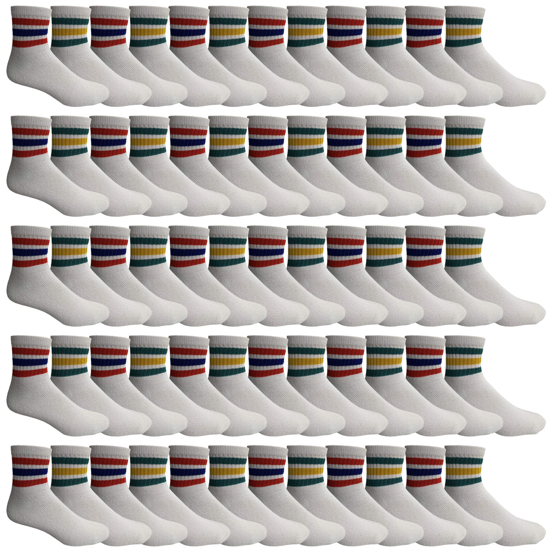 72 Pairs Women's Cotton Mid Ankle Athletic Socks - Breathable Sports Socks for Running, Yoga & Workout - Size 9-11 - Bulk Wholesale Pack for Gym, Hiking & Daily Wear