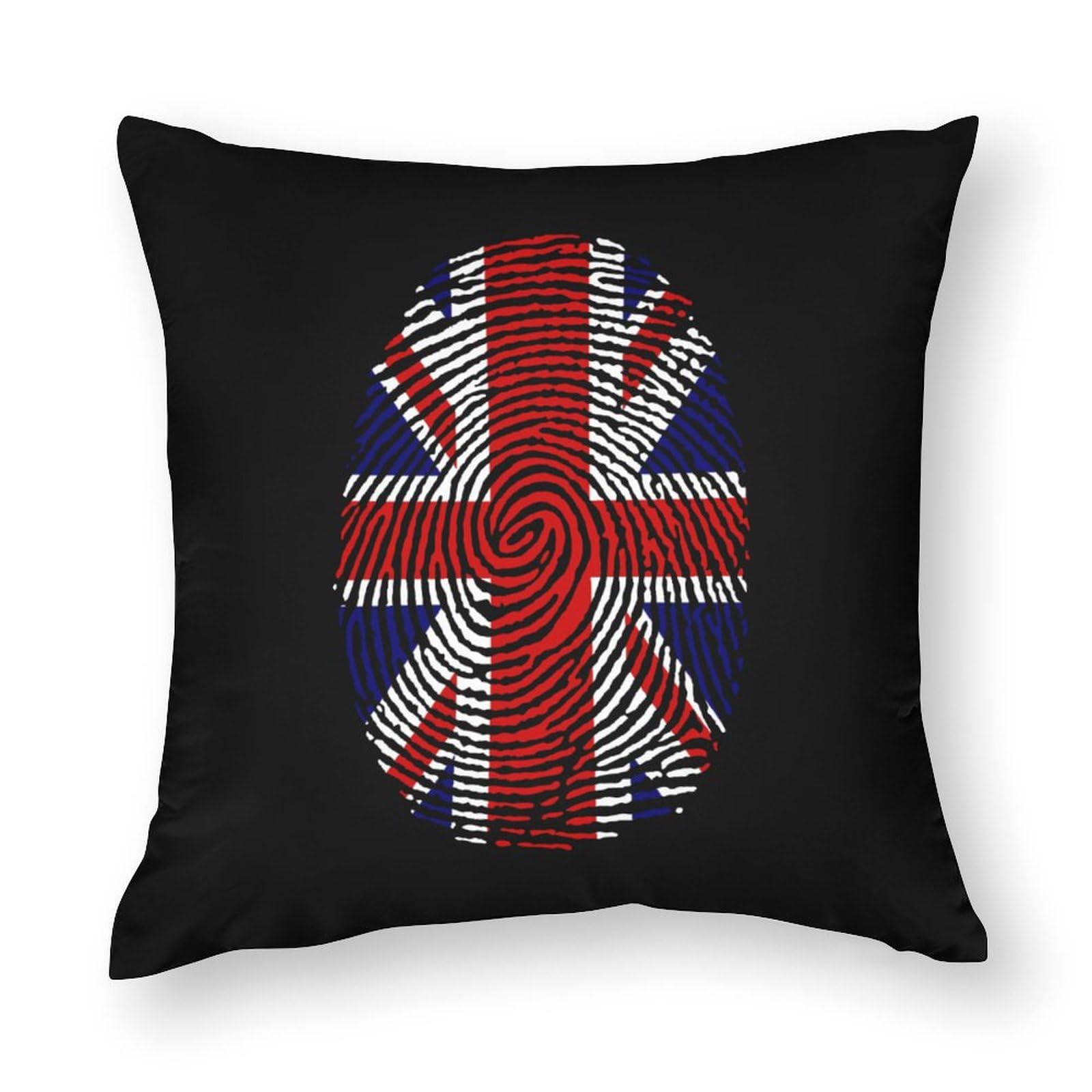 British Flag Finger Polyester Pillow Cases - Soft & Smooth 18x18 Inch Cushion Covers for Sofa, Bed, Living Room Decor - 1 Piece - Perfect for Home, Office & Travel Accessories