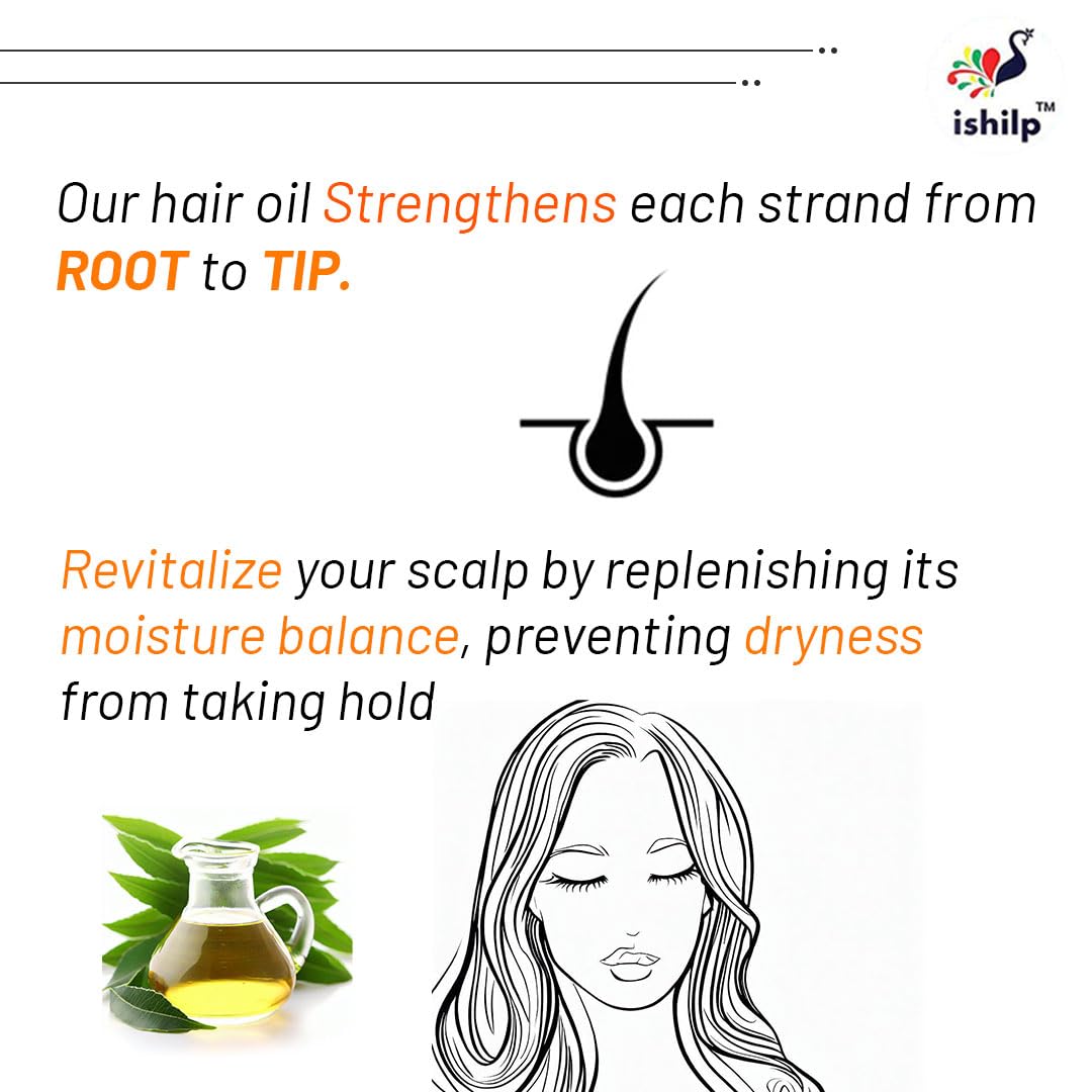 iShilp Curry Leaf Oil for Strong & Healthy Hair Growth | Natural Hair Fall Control Treatment for Men & Women - 100ml | Promotes Thicker Hair & Scalp Nourishment for Daily Hair Care Routine