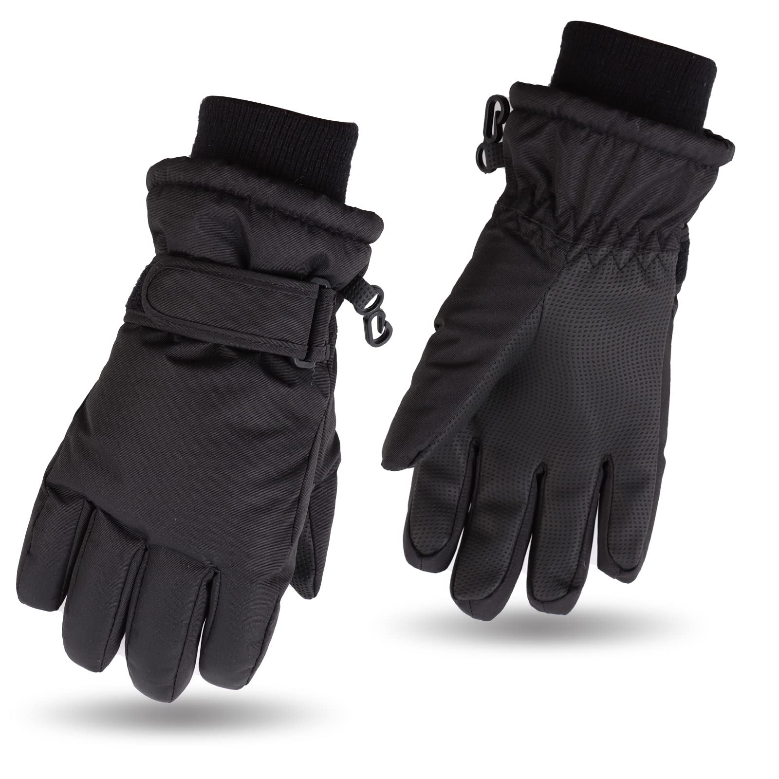 Kids Winter Ski Gloves for Boys & Girls - Waterproof Snowboard Gloves with Fleece Lining for Cold Weather - Perfect for Skiing, Snowboarding & Outdoor Winter Activities