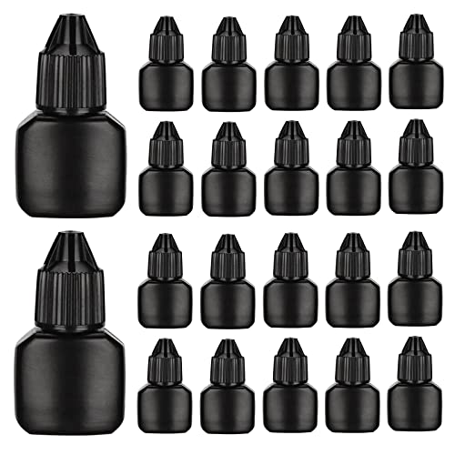 20Pcs 5ml Mini Lash Glue Bottles - Leakproof Plastic Eyelash Adhesive Storage Containers for Eyelash Extensions | Portable Travel-Friendly Lash Glue Case | Perfect for Professional Lash Artists & DIY Home Use