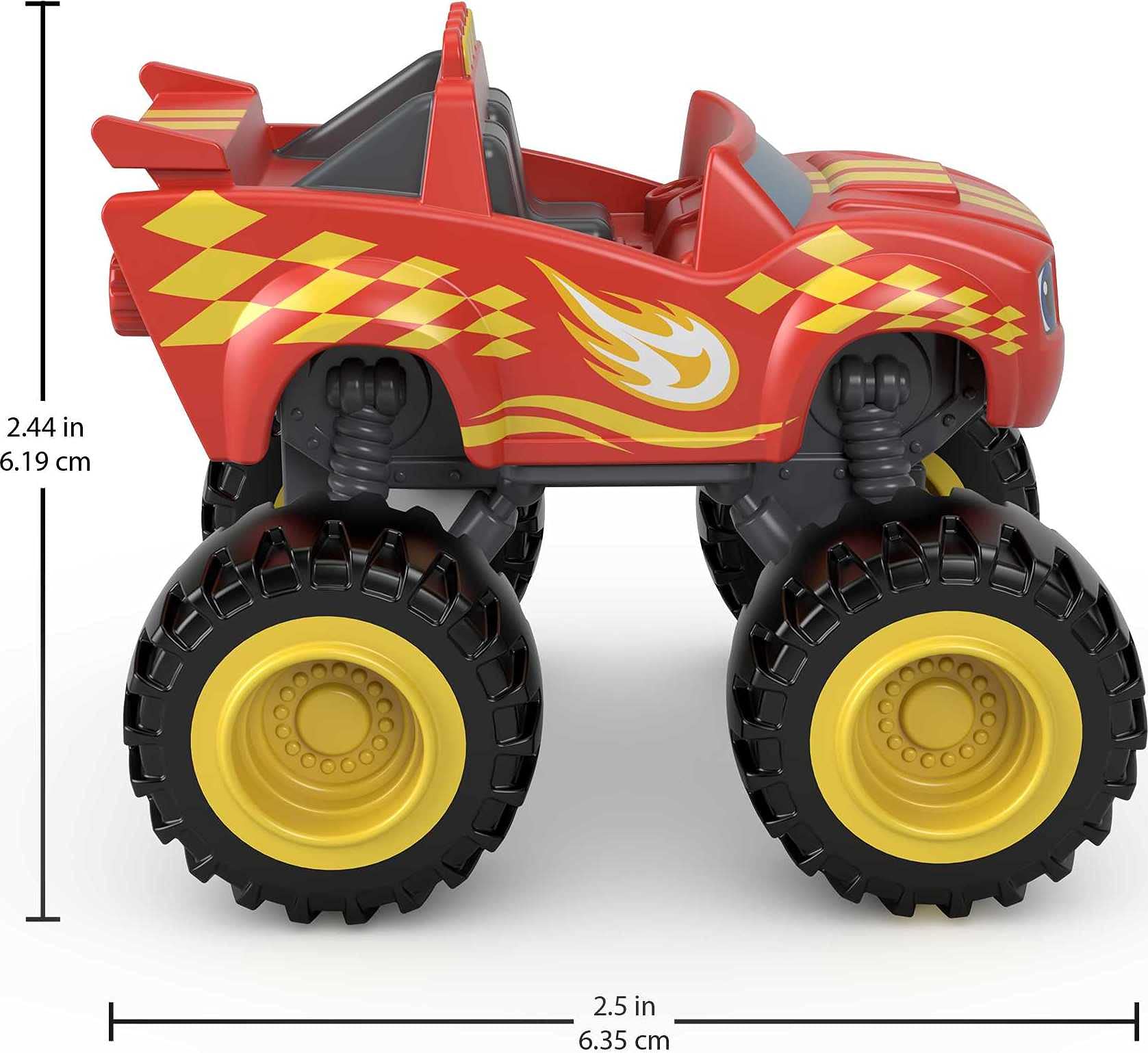 Fisher-Price Blaze and The Monster Machines Diecast Toys 4-Pack - Push-Along Metal Race Cars for Kids Ages 3+, Amazon Exclusive - Perfect for Pretend Play, Racing Adventures & Preschool Learning