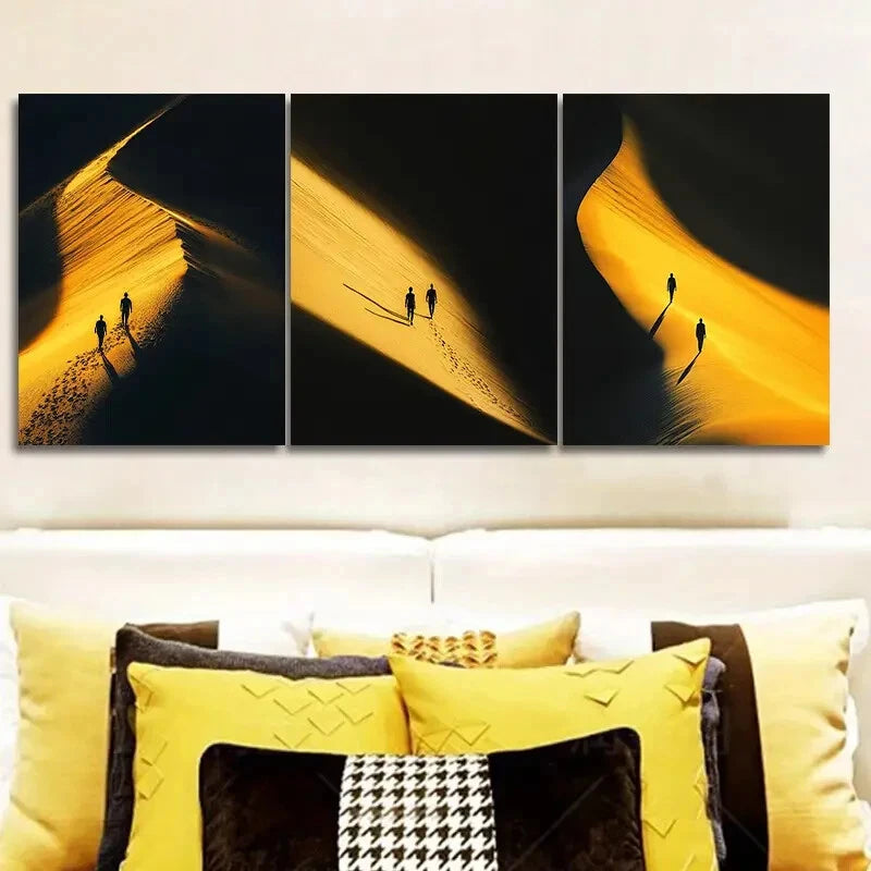 3-Piece 'He Came Out of the Light' Metal Wall Art Prints - Ready to Hang Modern Home Decor for Living Room, Bedroom & Office