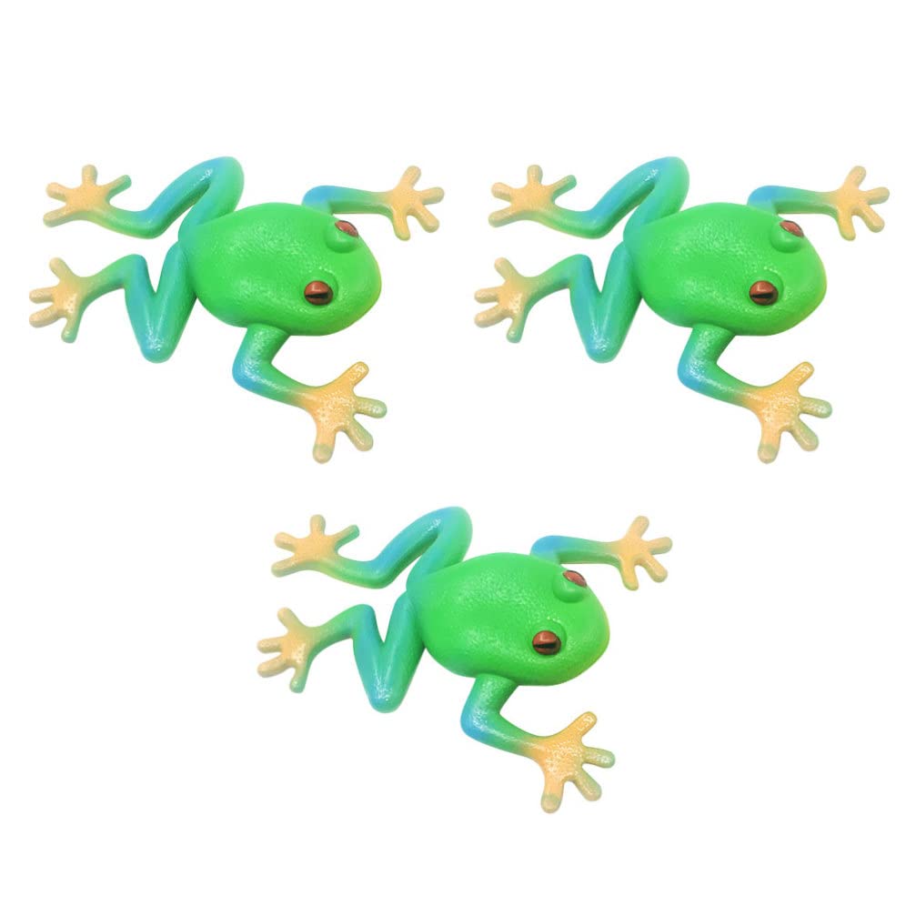 Stretchy Flying Frogs Stress Relief Toy - 3Pcs Slingshot Flying Frog, Funny Rubber Sensory Toy for Kids - Sticky Prank Gag Gift, Party Favors & Bag Fillers - Perfect for Stress Relief, Classroom Rewards & Birthday Party Fun