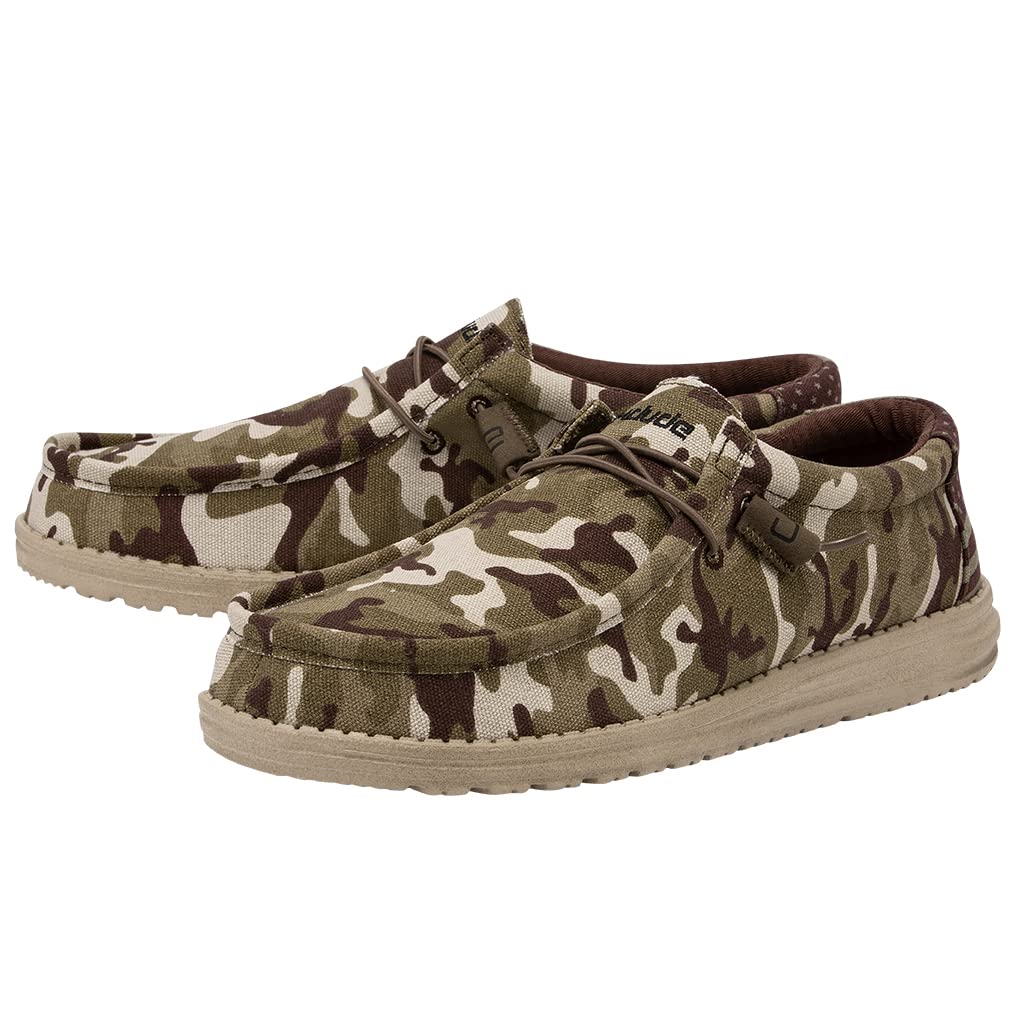 Hey Dude Men's Wally Lace-Up Loafers - Comfortable Lightweight Casual Shoes for Men | Perfect for Walking, Travel & Everyday Wear