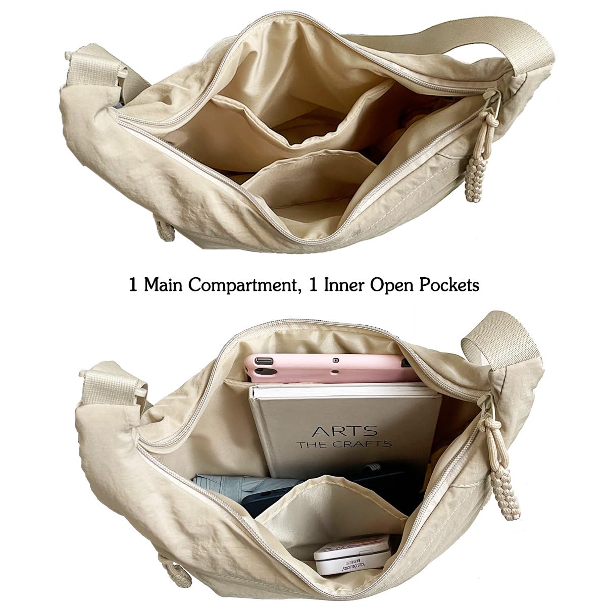 Stylish Nylon Crossbody Bags for Women & Men - Lightweight Travel Purse, Shoulder Bag, Messenger Tote - Perfect for Daily Commute, Shopping & Weekend Getaways