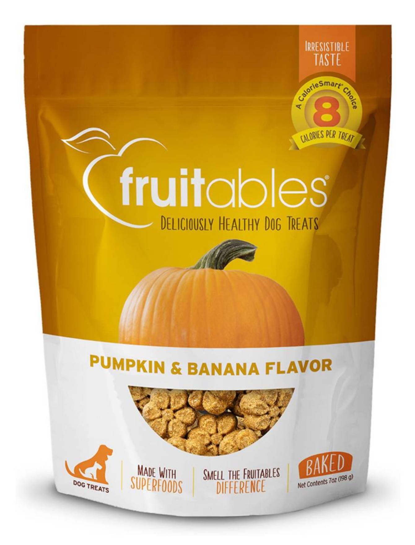 Fruitables Pumpkin & Banana Dog Treats - Healthy Natural Snacks for Small & Large Dogs - Perfect for Training & Rewards