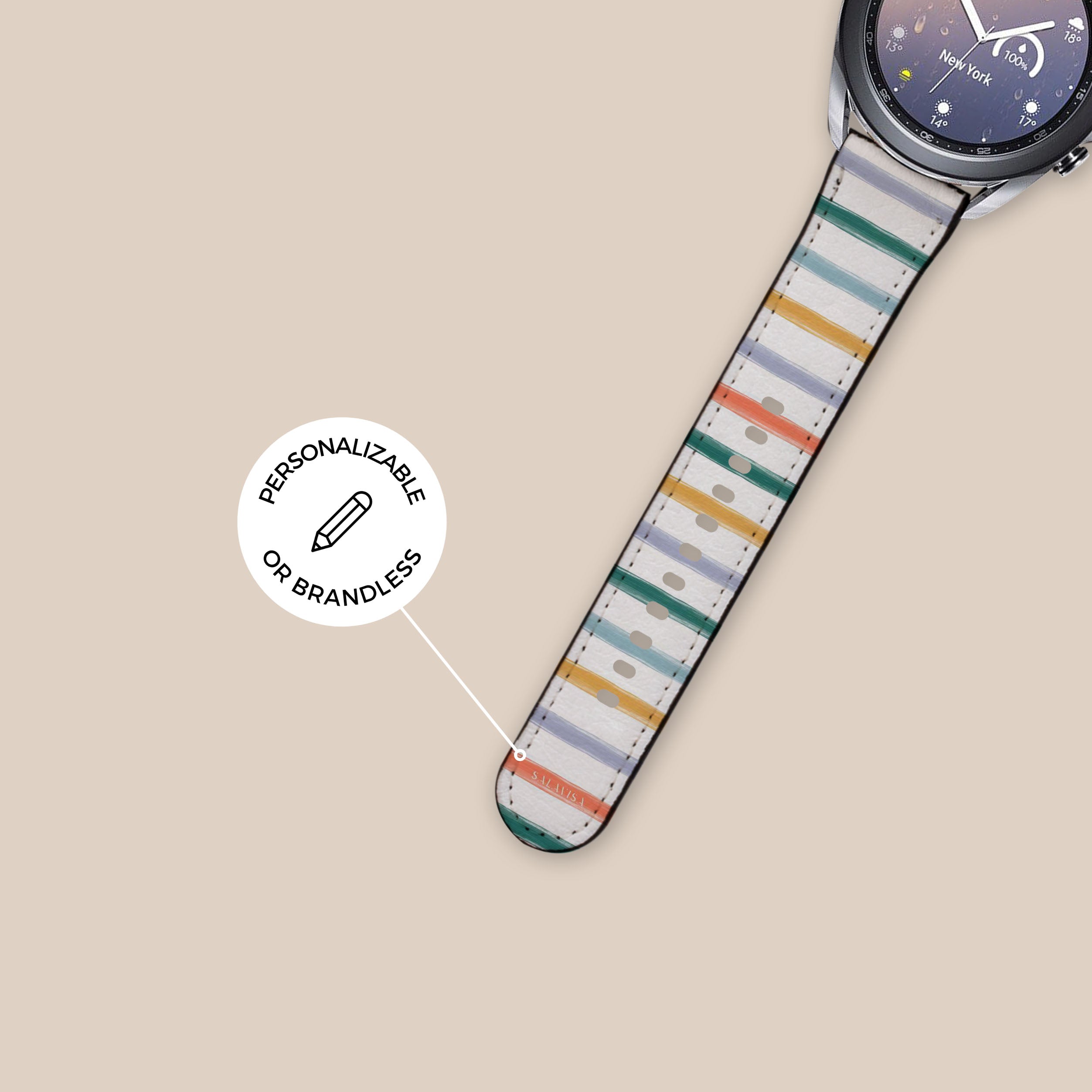 Stylish Summer Stripes Galaxy Watch Band - Durable & Comfortable for Samsung Galaxy Watch - Perfect for Outdoor Activities, Workouts & Everyday Wear