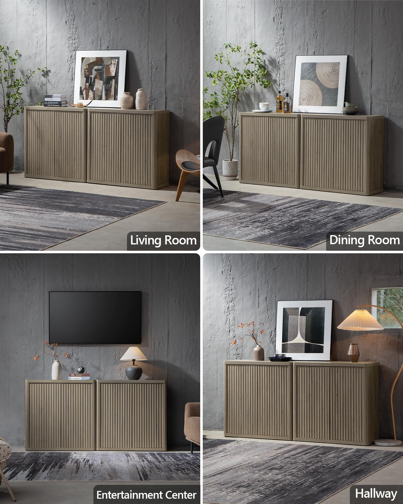 Modern Buffet Cabinet with Storage - 34.6