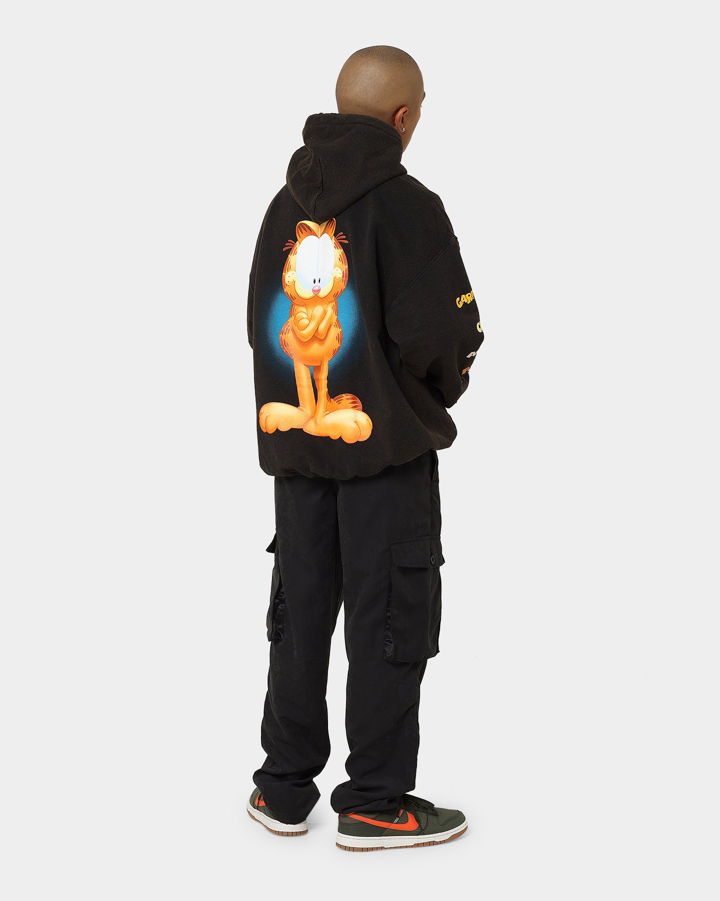 Vintage Garfield Hoodie - Black Wash Retro Graphic Sweatshirt for Men & Women | American Thrift Style | Perfect for Casual Wear, Cosplay & 90s Nostalgia Fashion