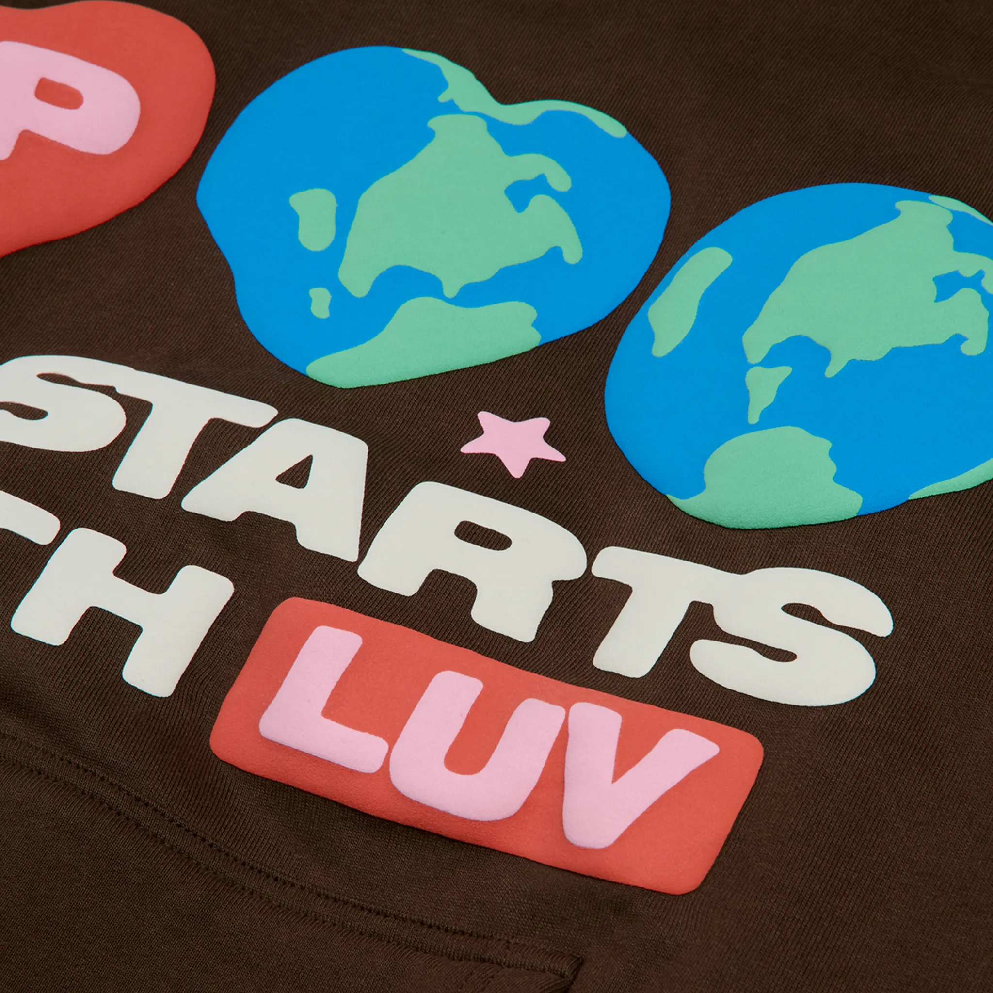 Broken Planet 'It Starts With Luv' Mocha Brown Hoodie - Trendy Streetwear for Men & Women | Perfect for Casual Outfits, Fall Fashion, and Urban Lifestyle