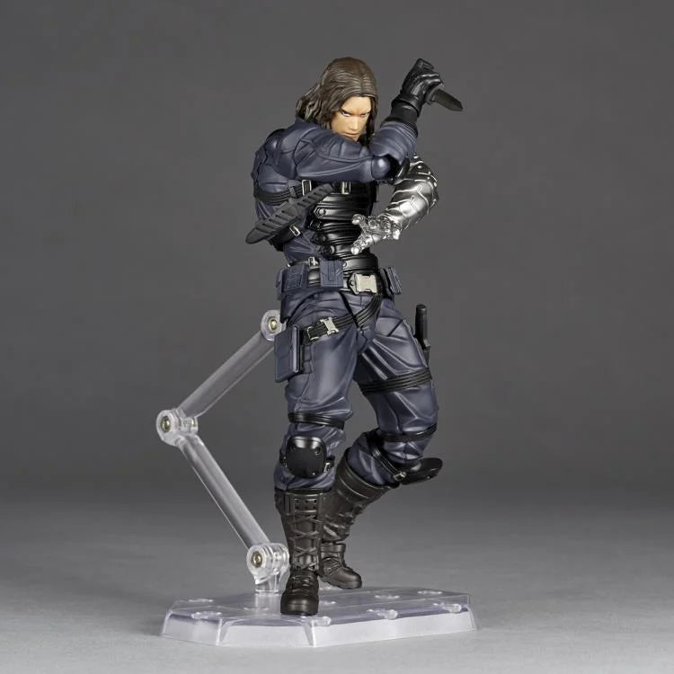 Amazing Yamaguchi Revoltech Winter Soldier Action Figure NR026 - Collectible Marvel Superhero Toy for Display & Play