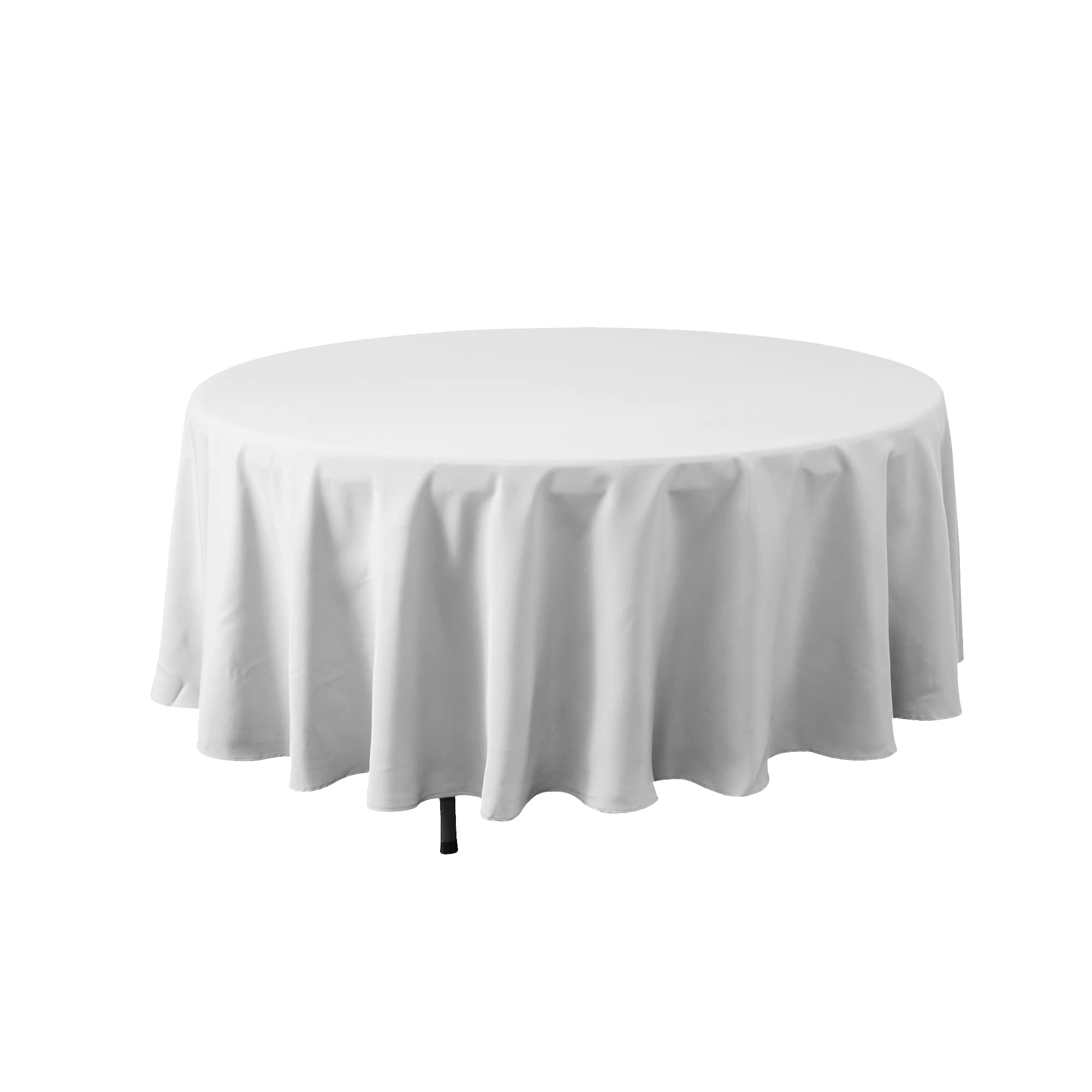 Simply Elegant 90 Inch Round Premium Polyester Tablecloth - Washable White Table Cover for Birthday Parties, Wedding Receptions & Home Decor | Durable Hemmed Table Linens for Dining Room & Event Decorations