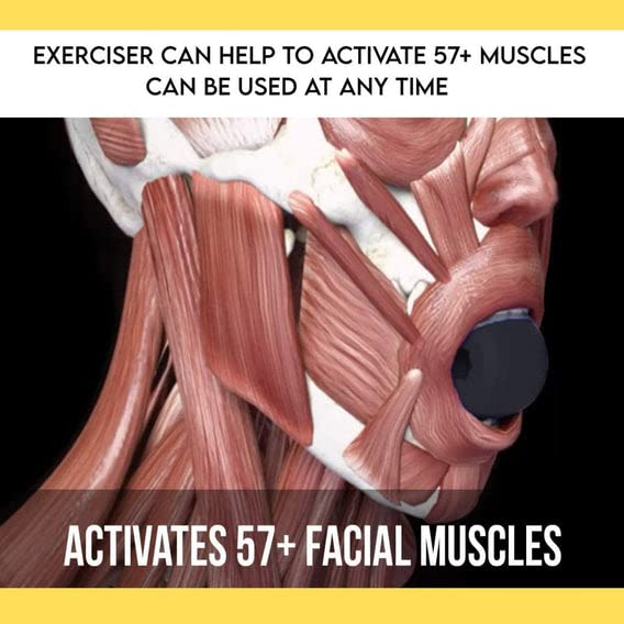 Purple Dust CN BLK JAW Exerciser - Fast & Easy Jawline Trainer for Sharp, Chiseled Face | Perfect for Home Workouts, Gym Training & Facial Muscle Toning