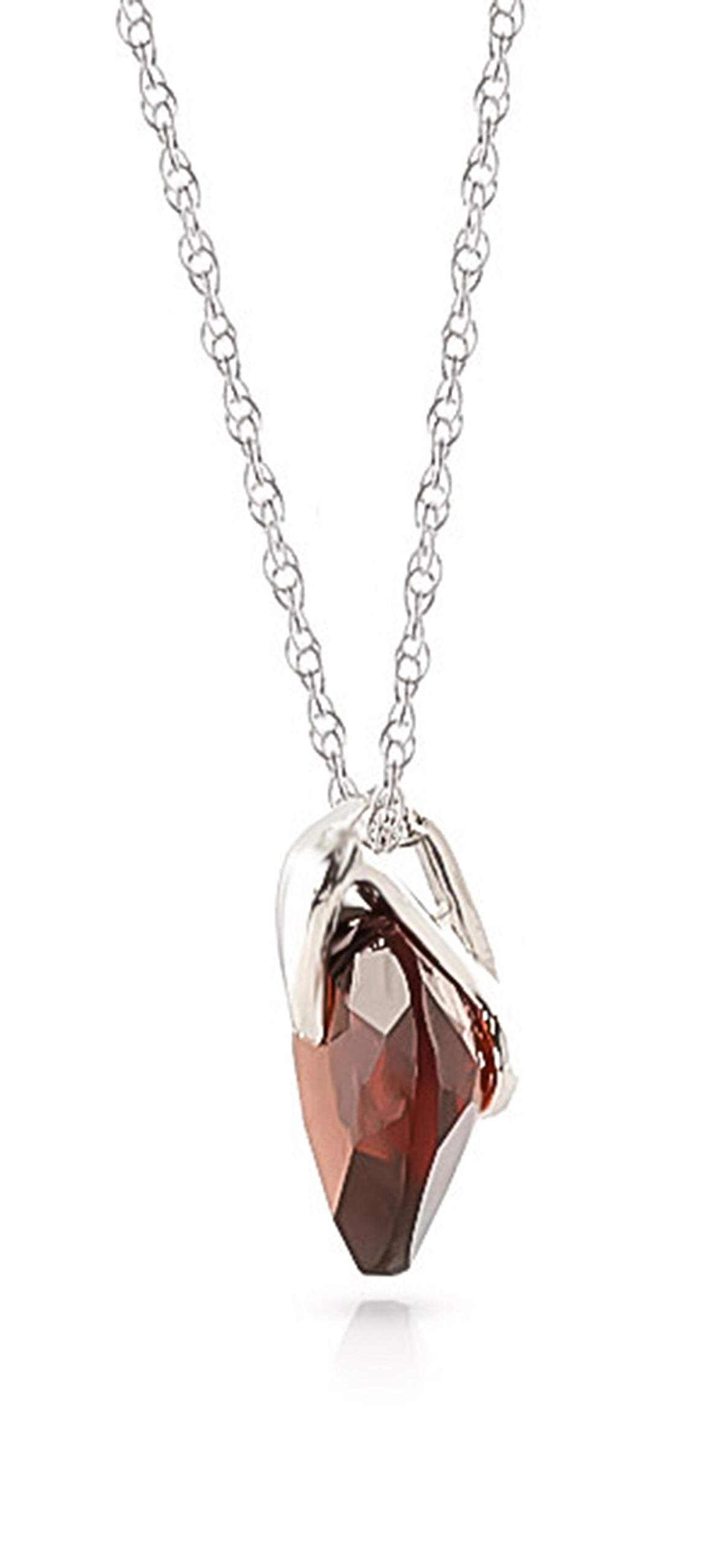 14k Solid Gold Necklace with Natural Garnet - Galaxy Gold GG Elegant Jewelry for Women, Perfect Gift for Anniversary, Birthday & Valentine's Day