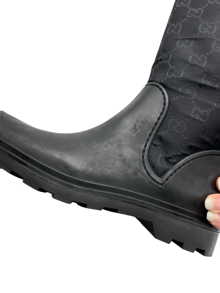 Gucci Prato Nylon Rain Boots for Women - Size 36 (US 6) - Waterproof Chelsea Boots for Rainy Days & Outdoor Adventures