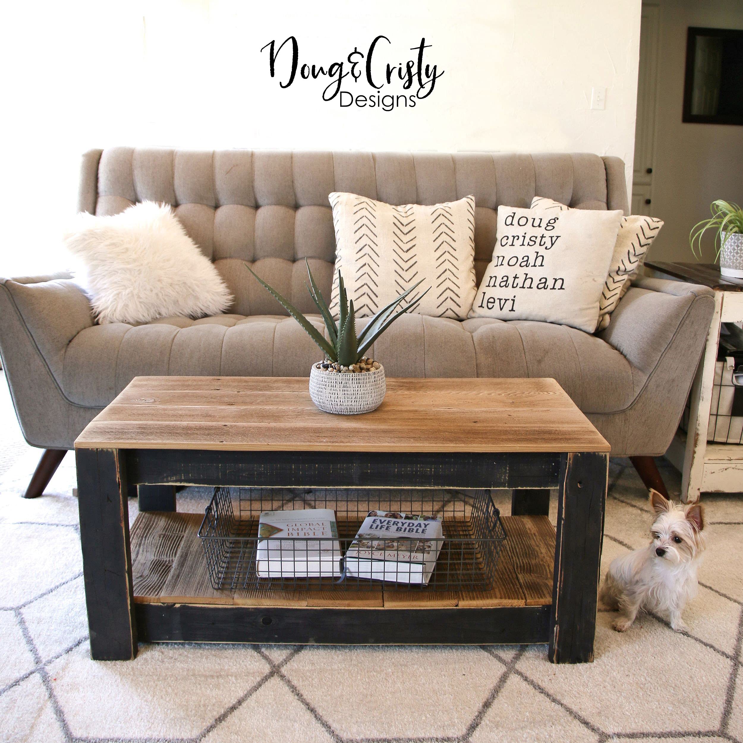 Modern Black Coffee Table with Storage Shelf - Stylish Living Room Furniture for Small Spaces, Perfect for Apartments and Home Decor