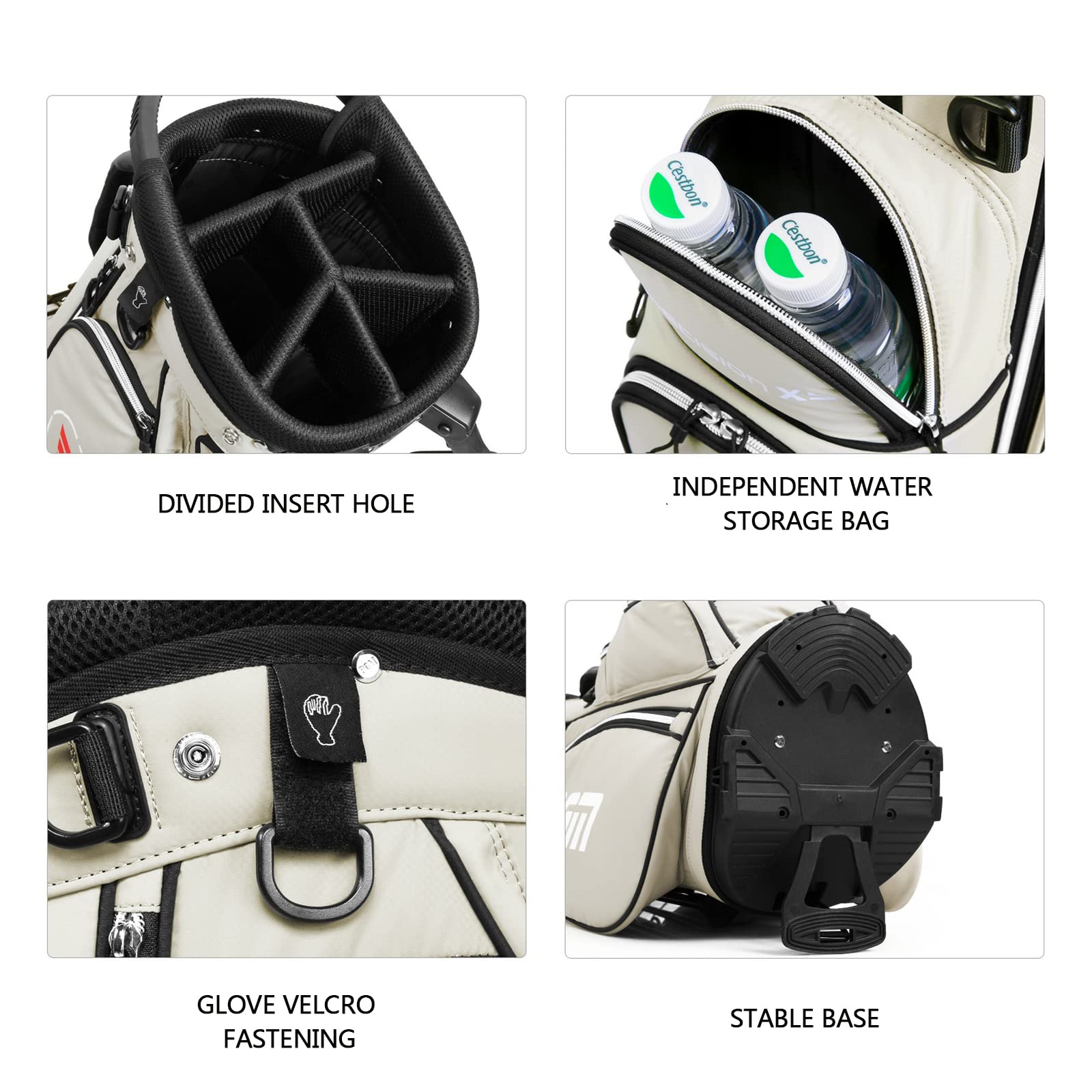 **PGM Golf Stand Bag - Lightweight 5-Way Divider, Waterproof & Durable with Adjustable Strap - Portable Golf Club Cart Bag for Men & Women | Perfect for Driving Range, Course & Travel**