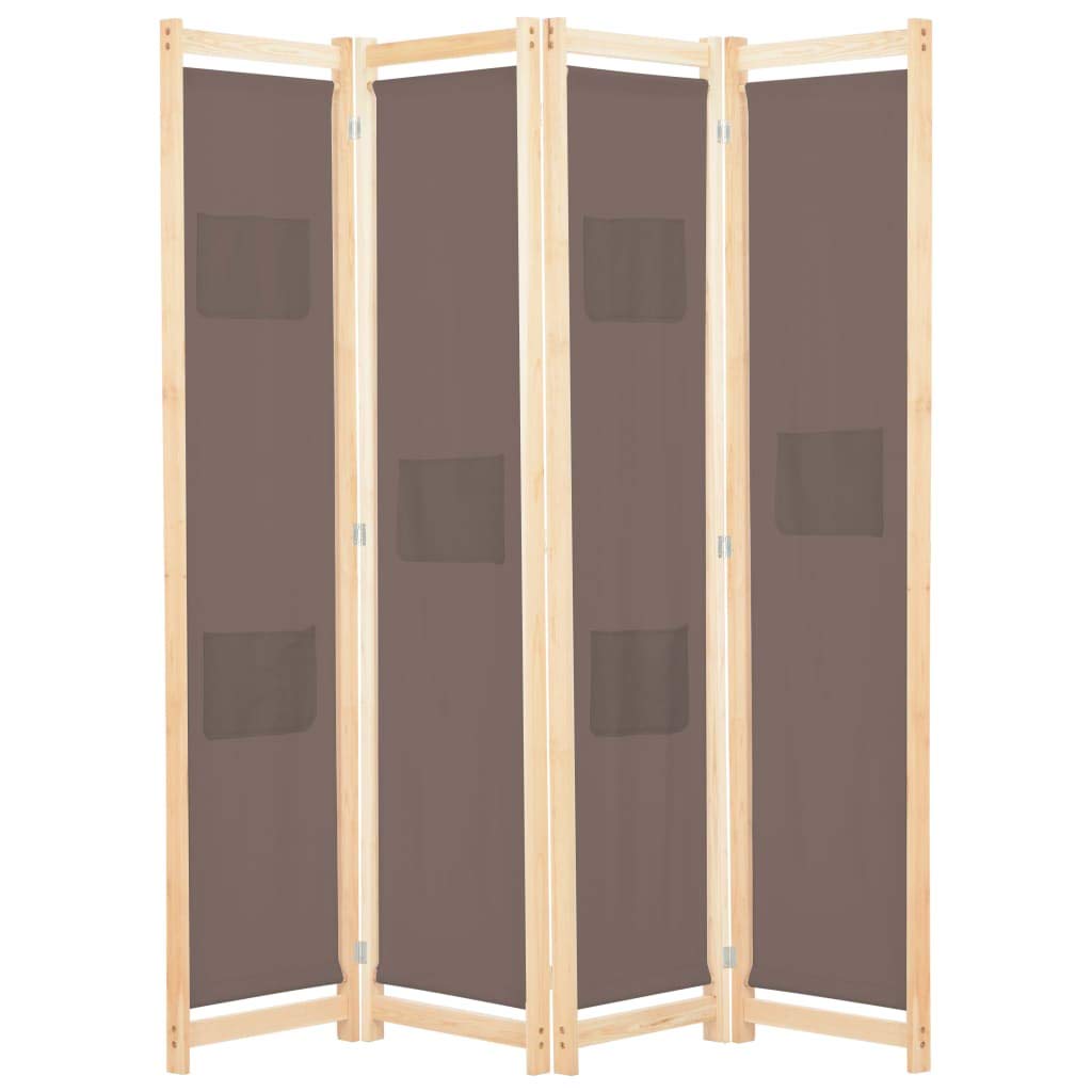 4-Panel Folding Privacy Room Divider - 62.9