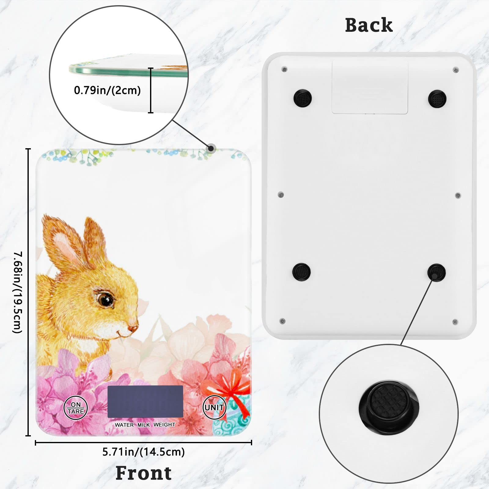 **Easter Bunny Egg-Shaped Digital Kitchen Scale - Waterproof Food Scale with Ounces & Grams for Cooking, Baking, Jewelry, Coffee & Small Items - Perfect for Easter Gifts & Home Kitchen Use**