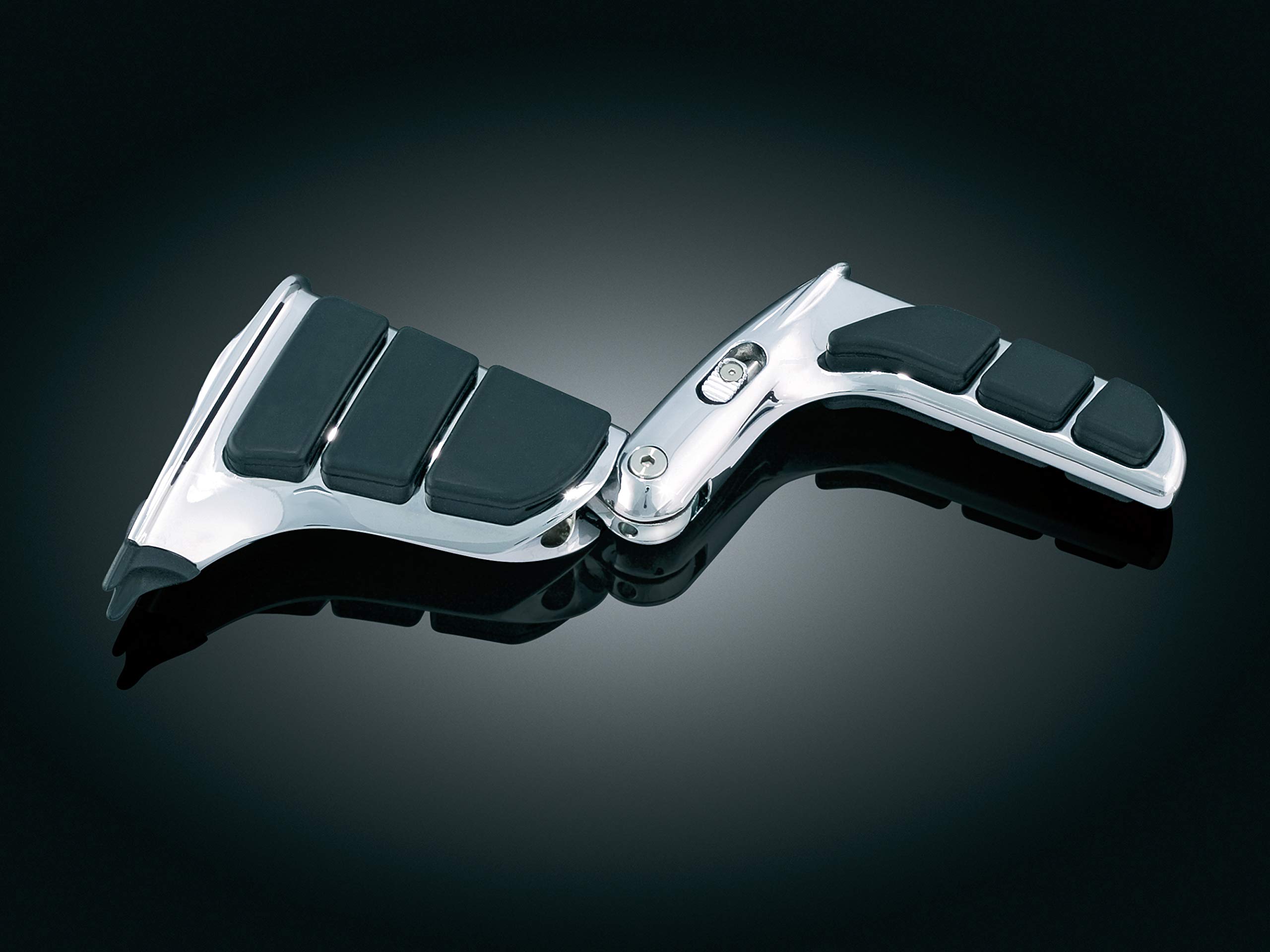 Kuryakyn 4467 SwingWing Cruise Footpegs for 2015-2019 Harley-Davidson Motorcycles - Chrome Motorcycle Foot Pegs (1 Pair) - No Adapters Needed - Perfect for Long Rides & Highway Cruising