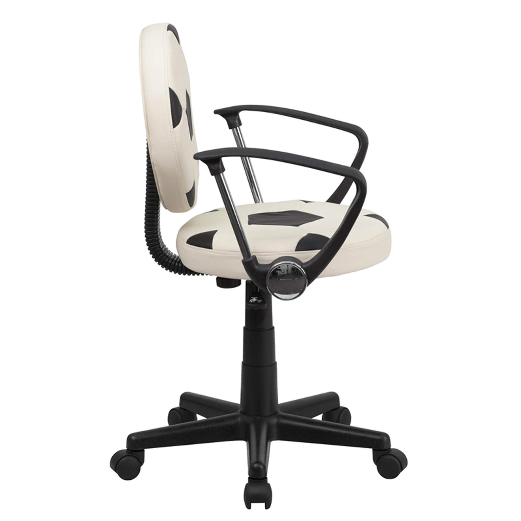 Flash Furniture Billy Soccer Swivel Task Office Chair with Arms - Ergonomic Desk Chair for Home & Office - Perfect for Gaming, Studying & Remote Work