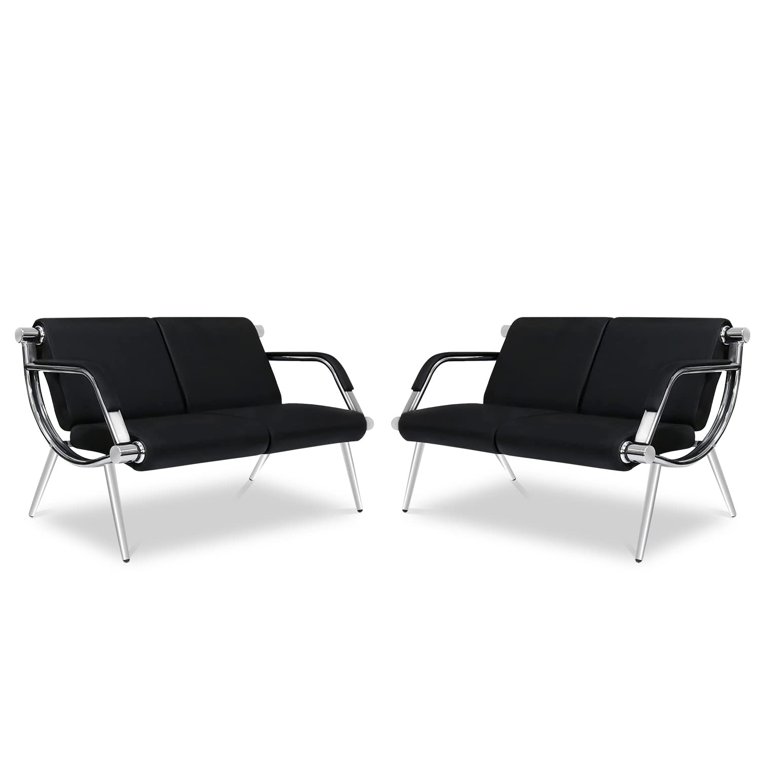 Kinfant Waiting Room Chairs - PU Leather Reception Seating for Guest, Airport, Hospital, Bank - Durable & Comfortable Lounge Furniture for Waiting Areas & Lobbies