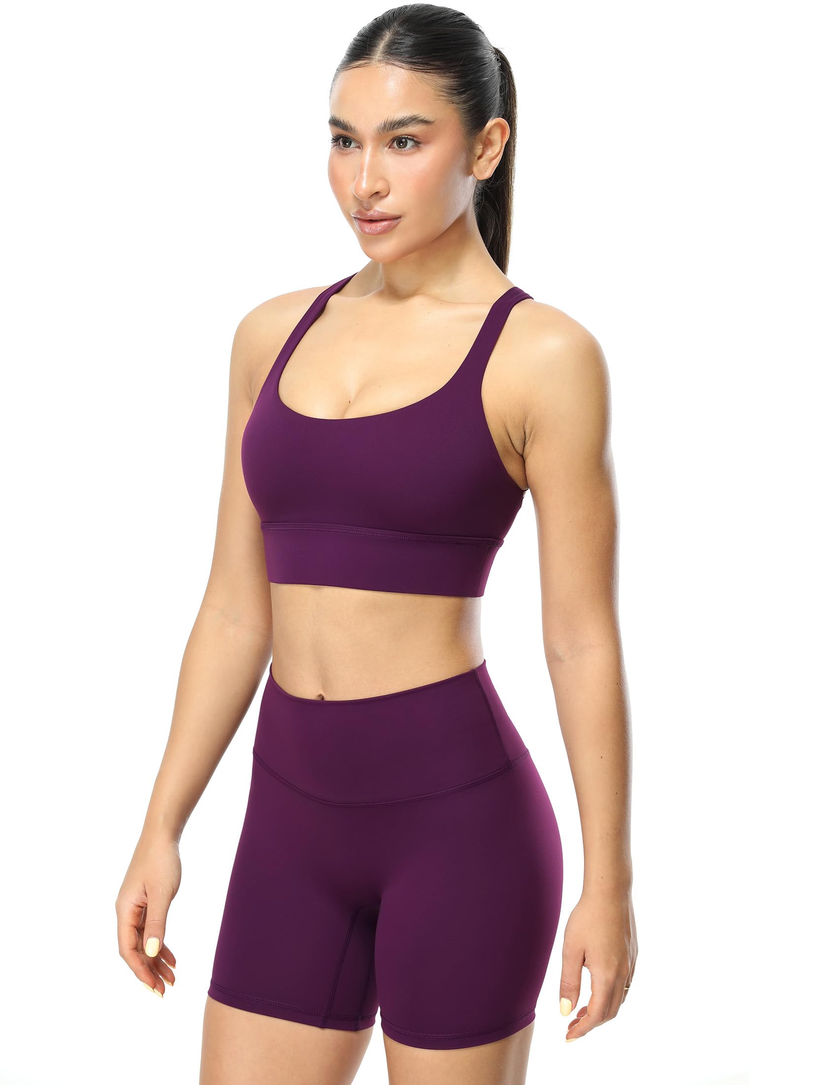 ICY ZONE Women's Sports Bras - Padded Strappy Workout Tops for Yoga, Running & Gym | High Support Activewear for Fitness & Daily Wear