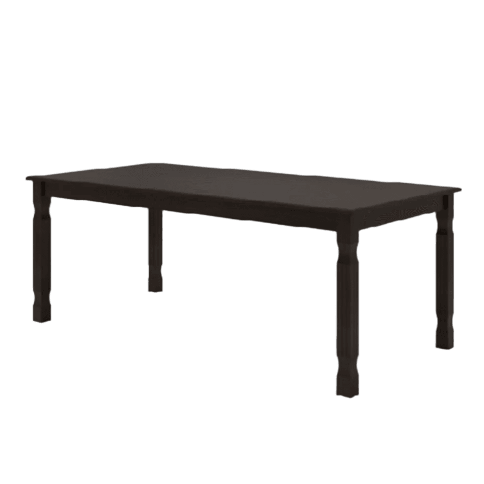 Eulalian Solid Wood Dining Table - Rustic Farmhouse Style for Kitchen, Dining Room & Outdoor Patio - Perfect for Family Gatherings & Dinner Parties
