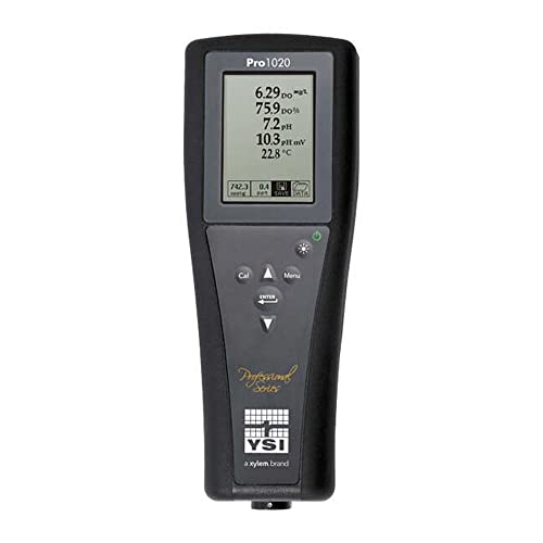 YSI 6051020 Pro1020 Portable Water Quality Meter - Dissolved Oxygen, pH, ORP Tester for Aquaculture, Environmental Monitoring & Laboratory Use