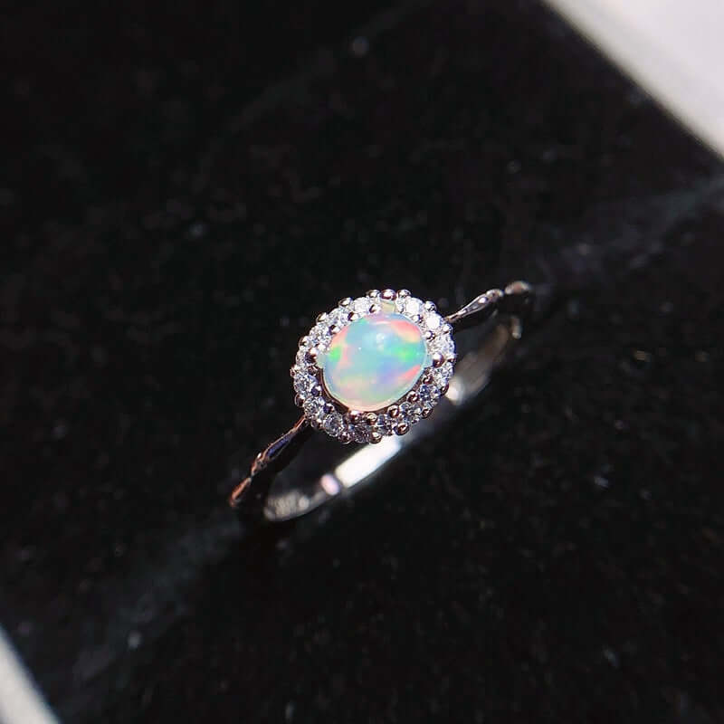 18K Gold Opal Ring for Libra Birthstone - Elegant Zodiac Jewelry Gift for Women | Perfect for Birthdays, Anniversaries & Special Occasions