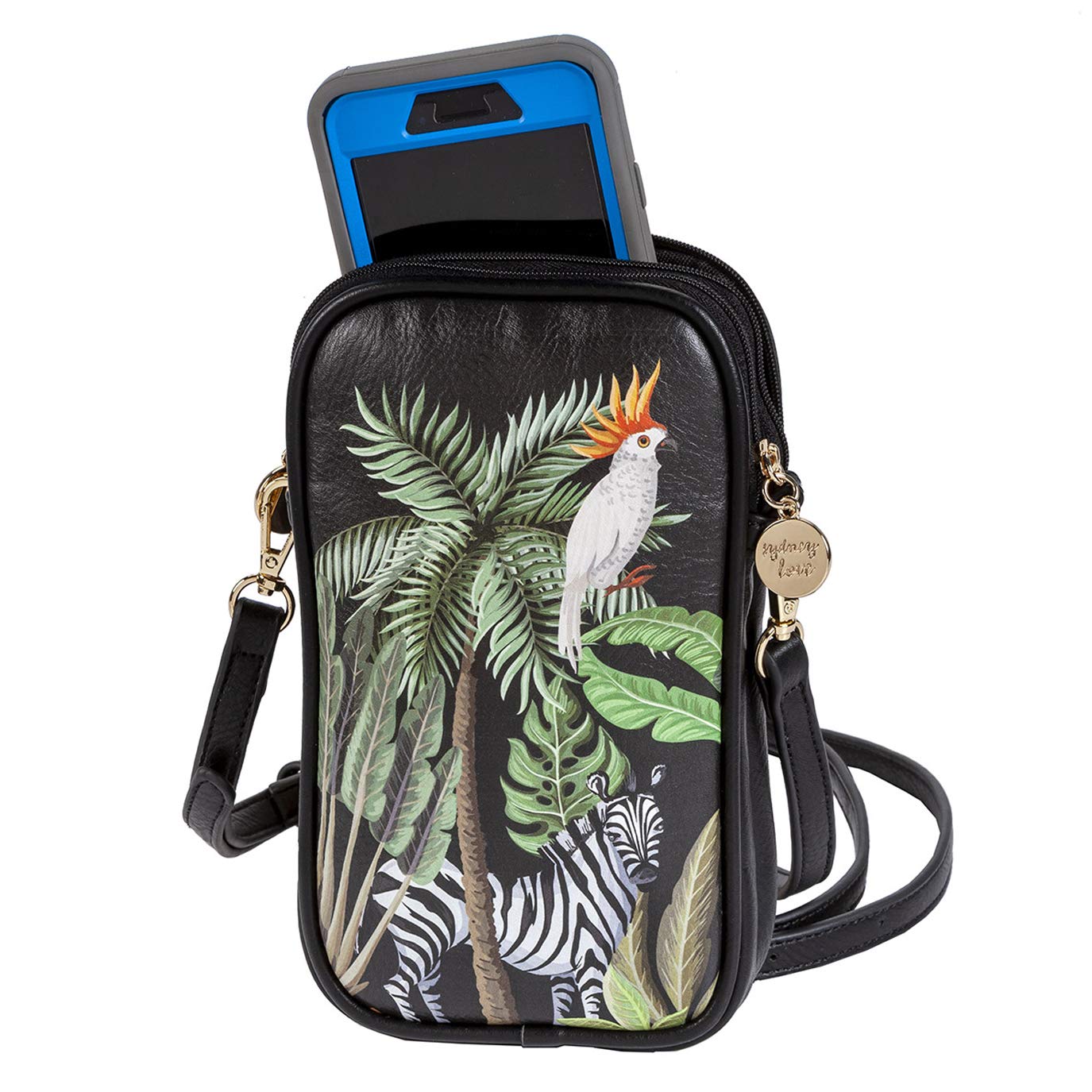 Sydney Love Vegan Leather Crossbody Phone Bag - Jungle Print Design for Women, Perfect for Travel, Shopping & Everyday Use