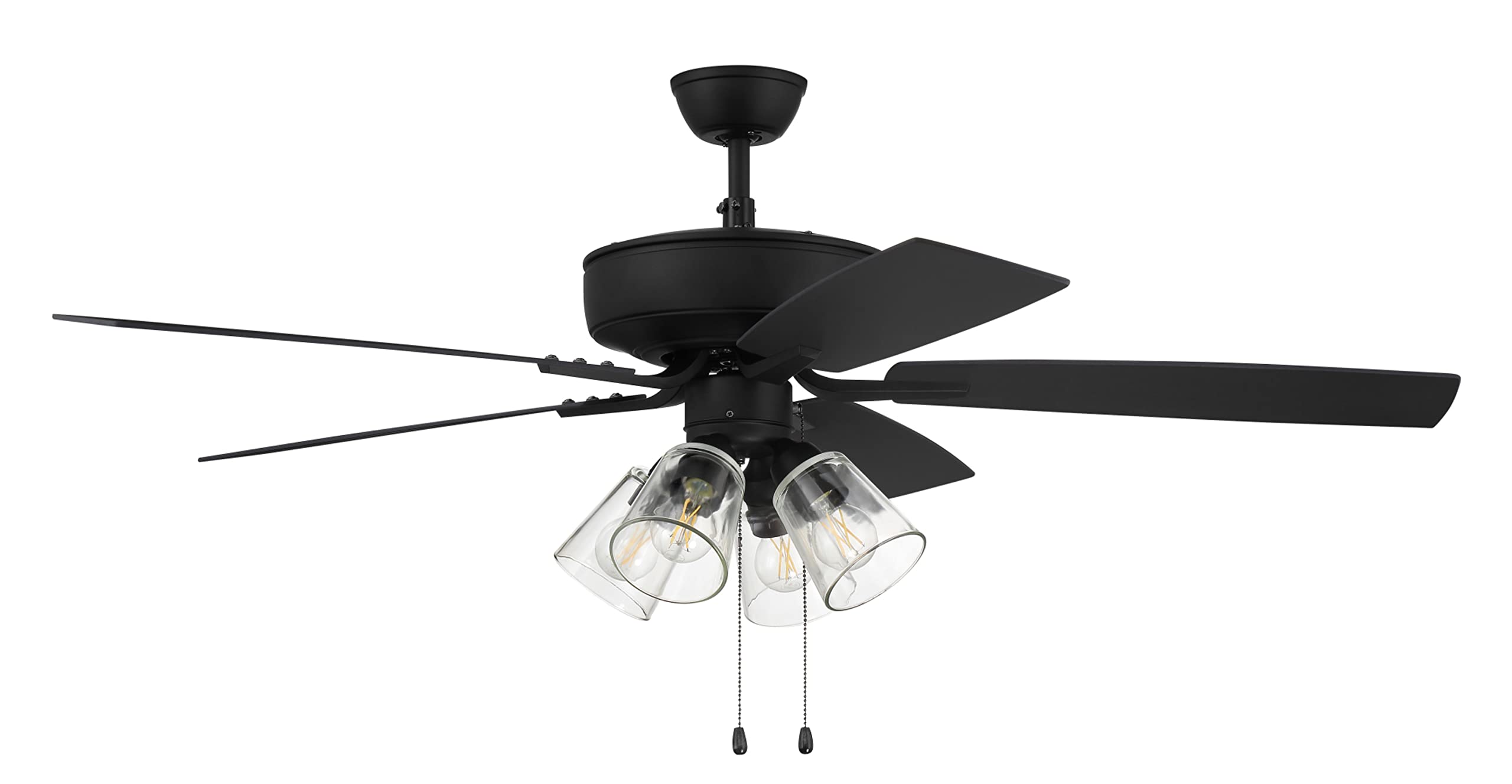 Craftmade P104ESP5-52ESPWLN 52-Inch Indoor Ceiling Fan with LED Light Kit, 5 Reversible Espresso/Walnut Blades, Pull Chain Control - Perfect for Living Room, Bedroom, and Office Spaces