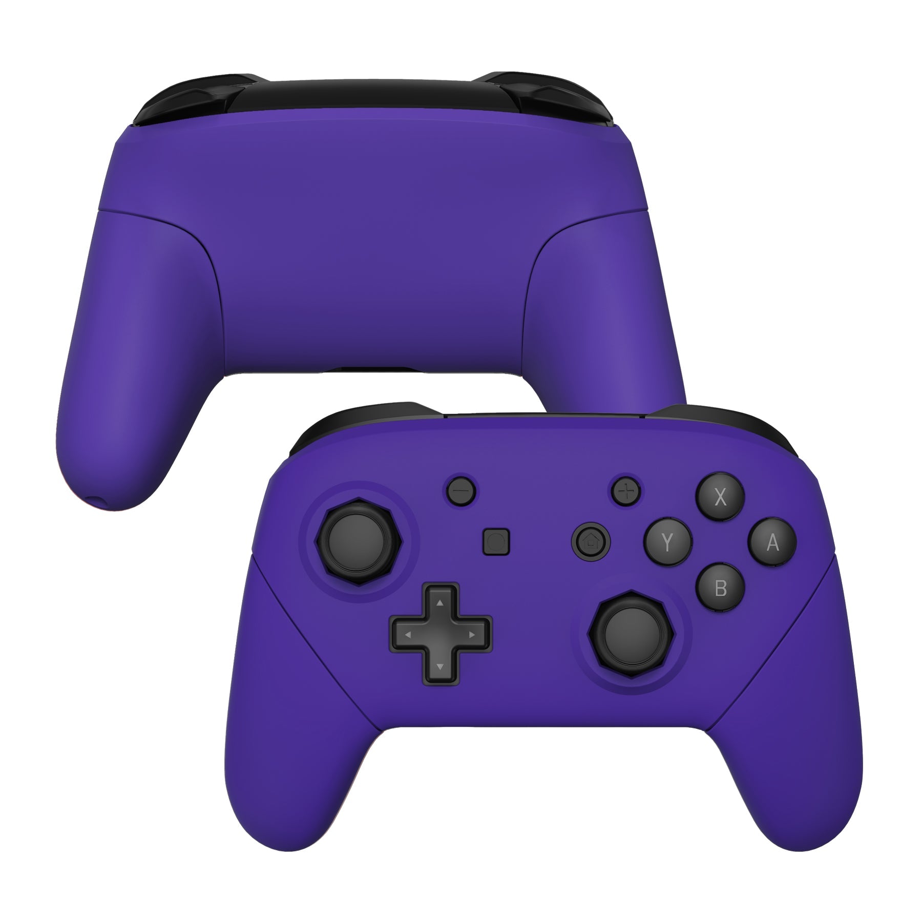 eXtremeRate Octagonal Gated Sticks Replacement Shell Set for Nintendo Switch Pro Controller - Purple | Full Faceplate & Backplate Kit | Enhanced Gaming Precision for Fighting & Action Games