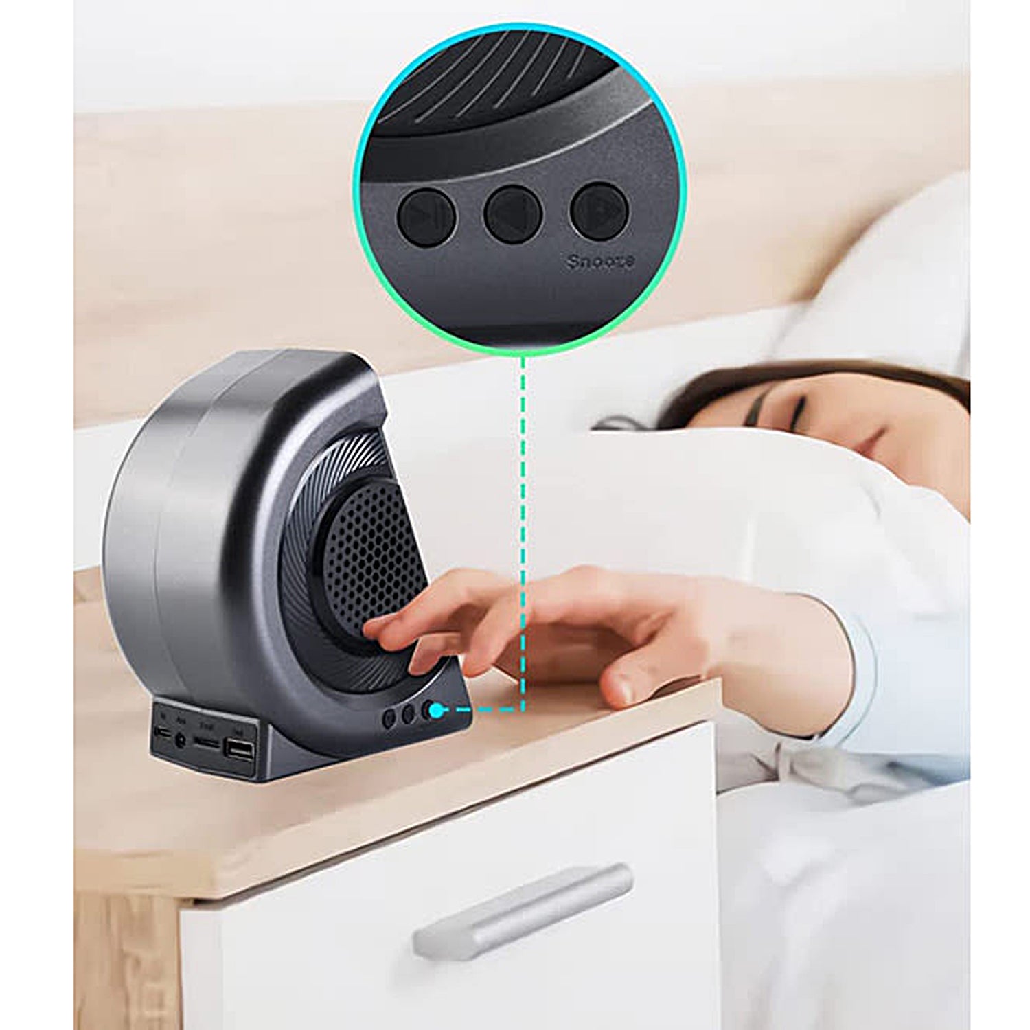 Wireless Charging Stand with Bluetooth Speaker - Fast Qi Wireless Charger for iPhone, Samsung, AirPods - Perfect for Home, Office, and Travel Use