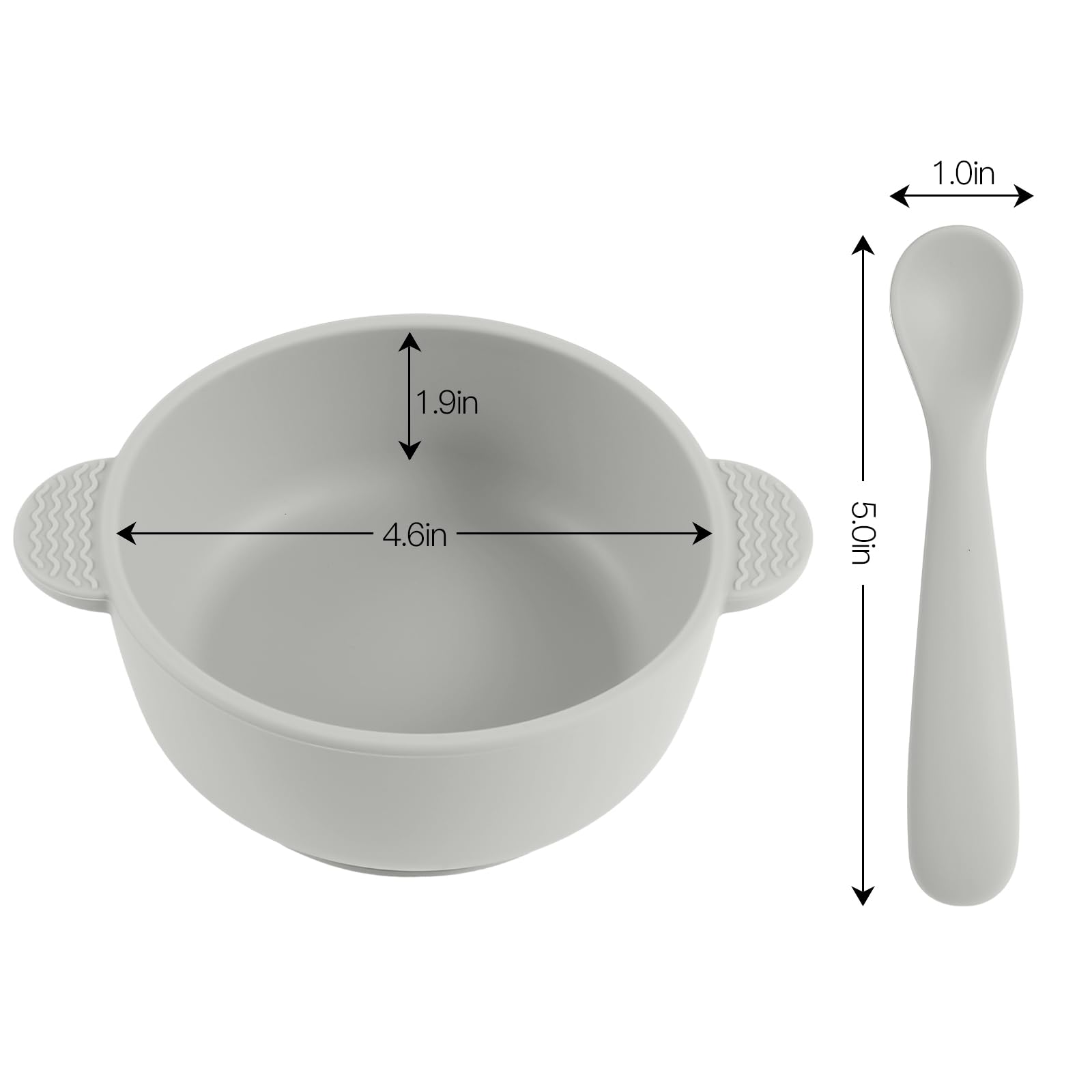 BPA-Free Silicone Baby Feeding Set - 3 Pack Suction Bowls & 3 Pack Spoons for Infants, Toddlers & Kids | Microwave & Dishwasher Safe | Perfect for Home, Travel & Daycare Use