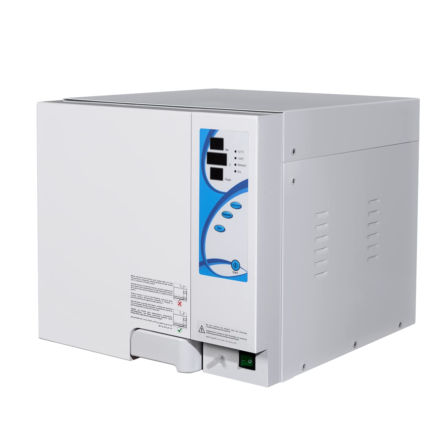 1100W 18L Class N Steam Sterilizer Autoclave - 2 Working Modes for Medical & Lab Equipment (STE-18-E) - Perfect for Dental Clinics, Hospitals & Laboratory Sterilization
